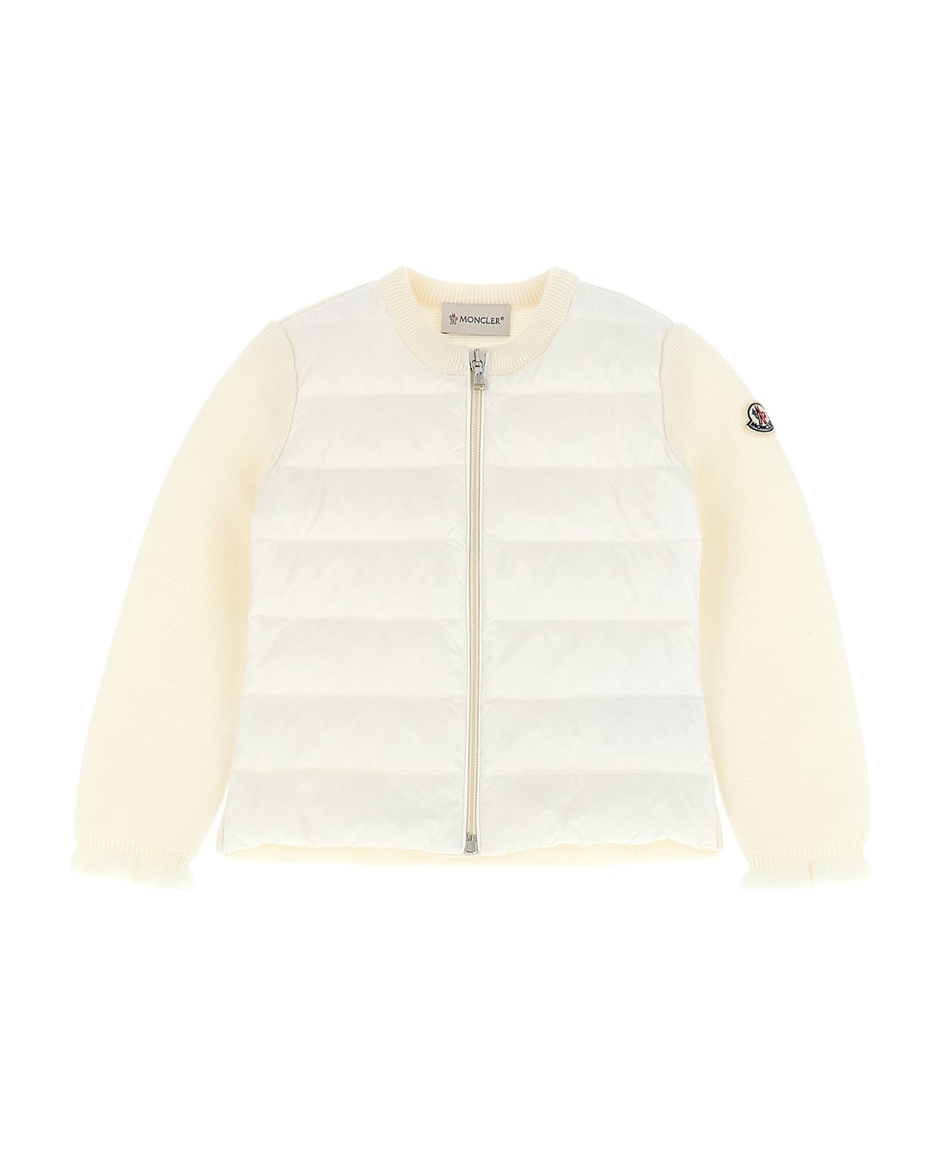 Moncler Two-material Cardigan - White