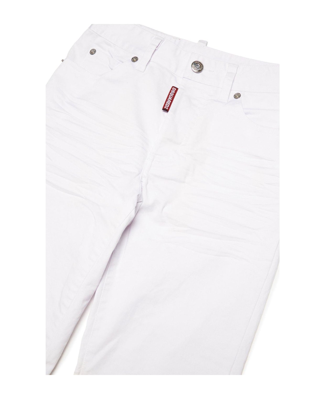 Dsquared2 Boston Logo-tag Straight-leg Jeans - White ボトムス