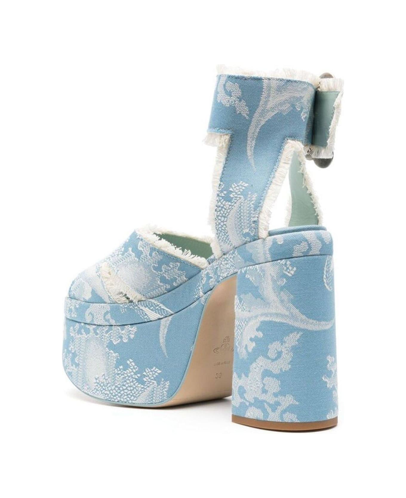 Vivienne Westwood Ankle Buckled Platform Sandals - BLUE サンダル