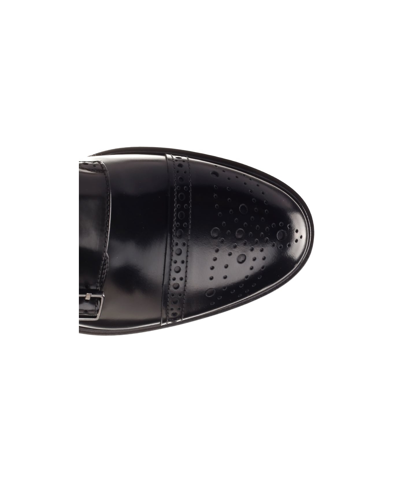 Corvari Shoe With Adjustable Double Buckle - Black