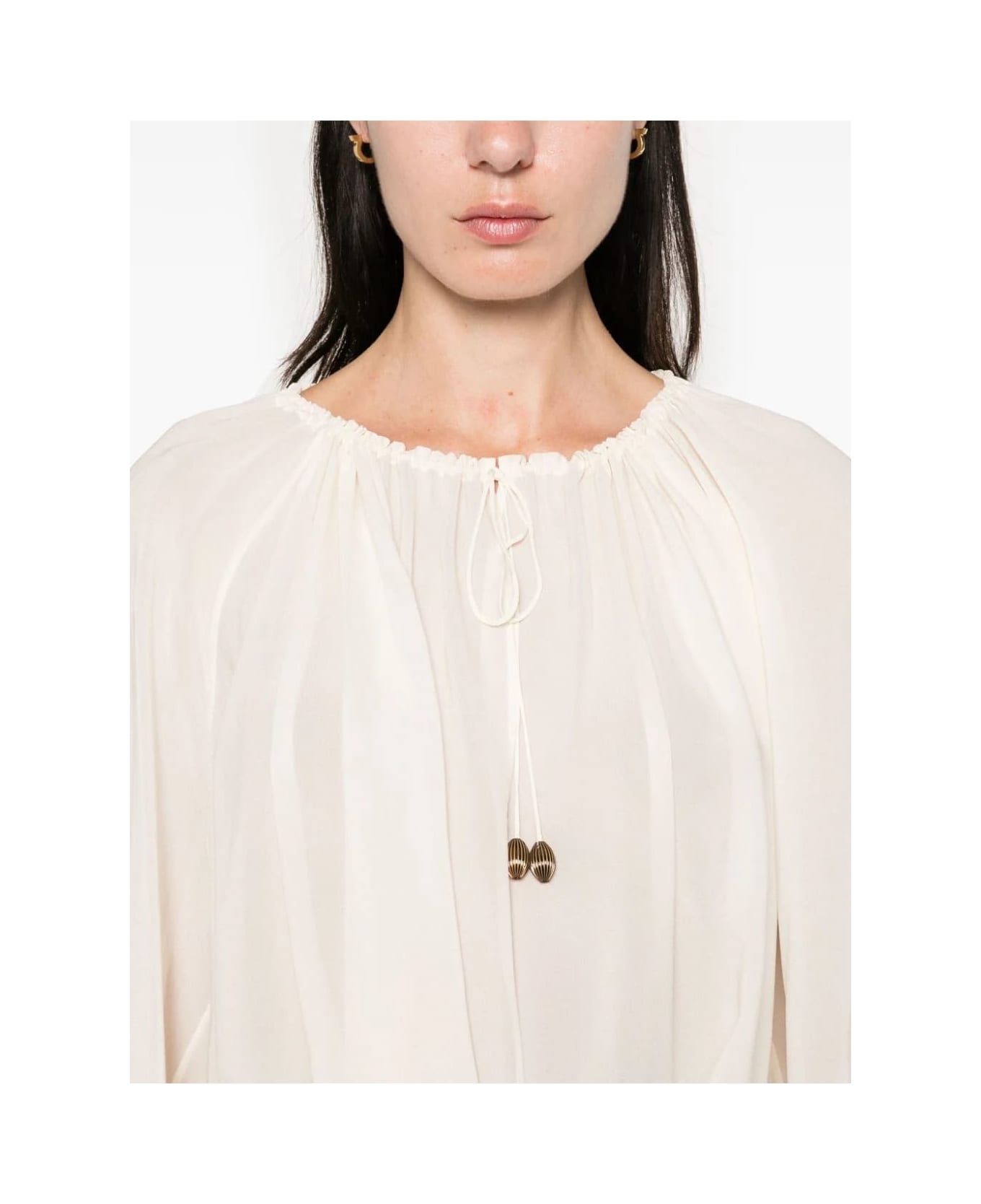 Chloé Camicia Polso Ruches - Pristine White