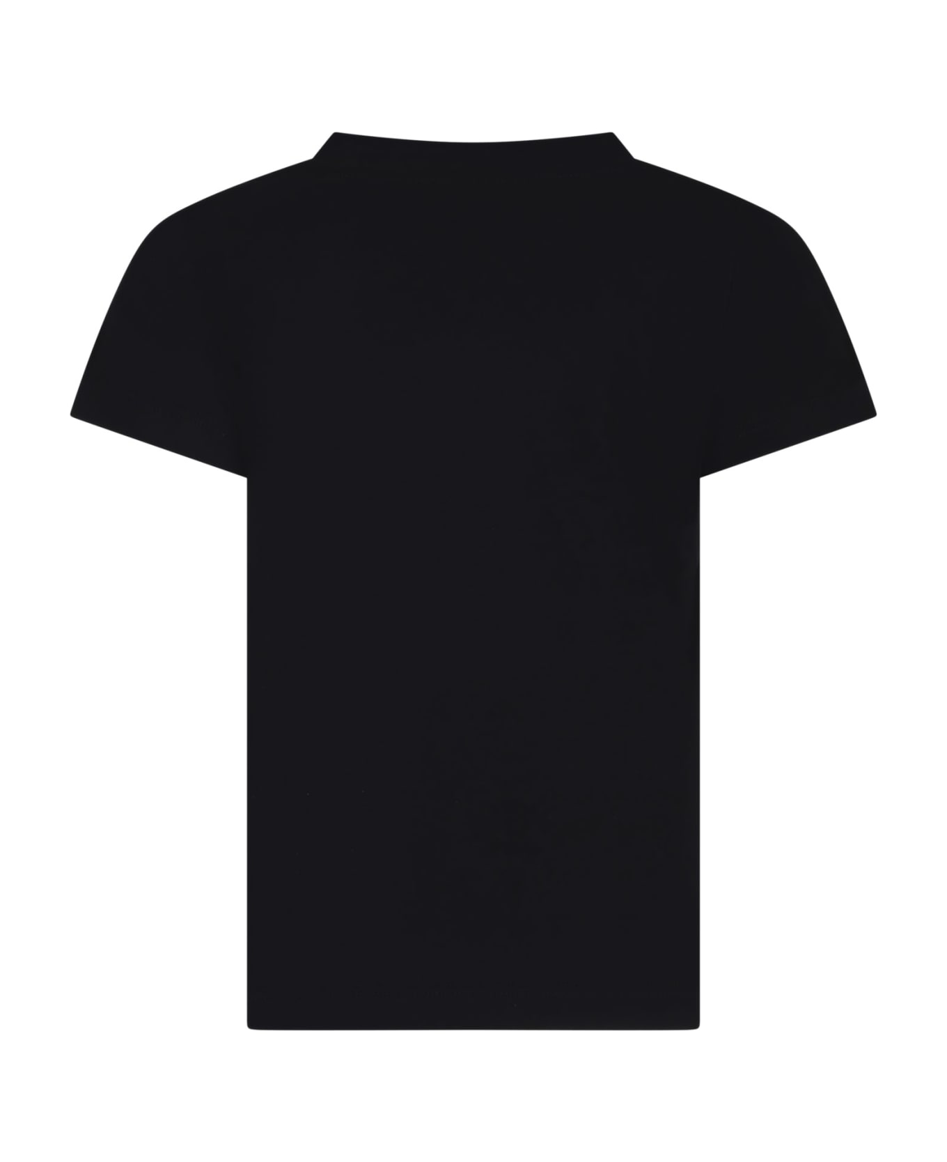 Versace Black T-shirt For Girl With Medusa - Black