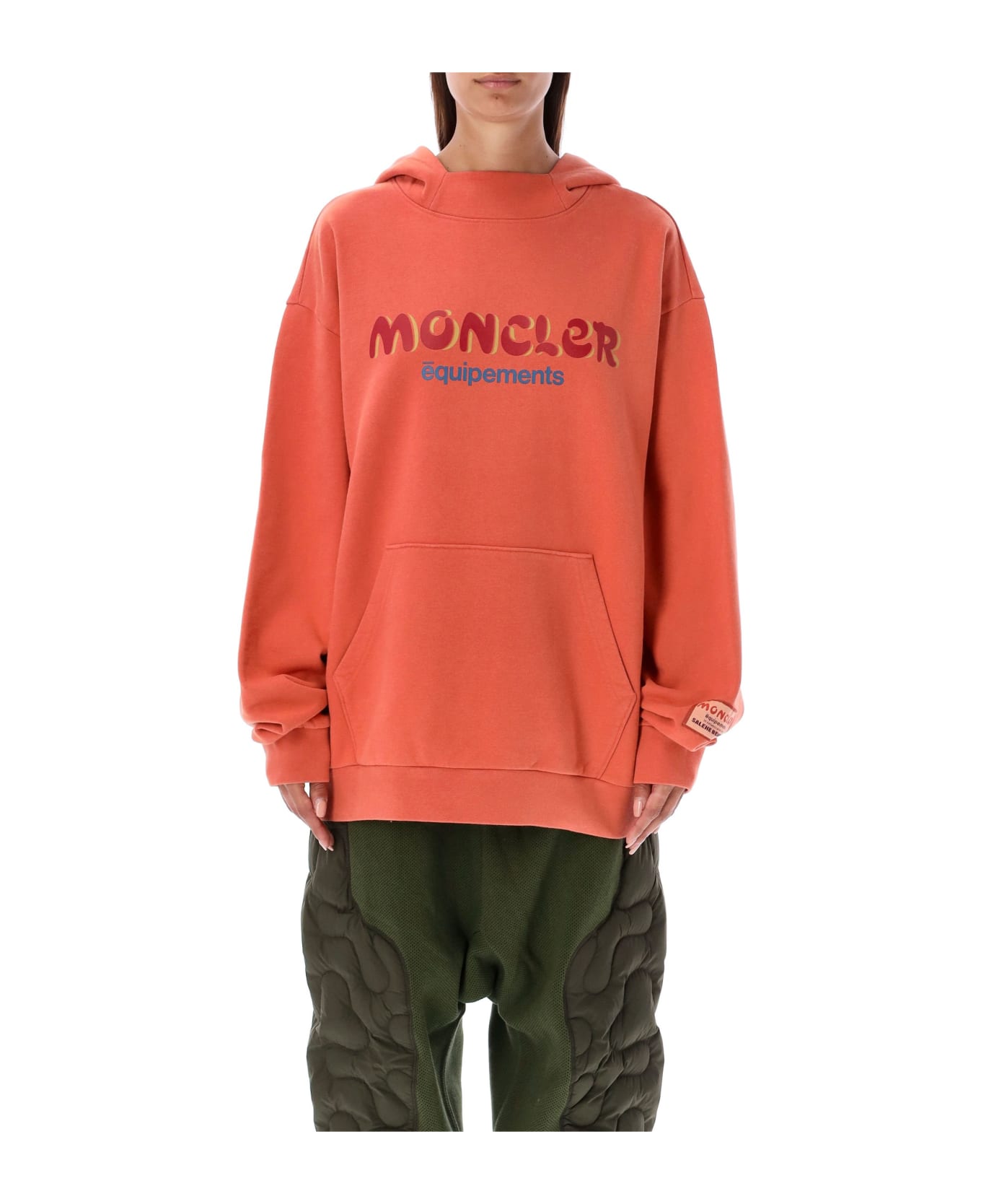 Moncler Genius Logo Hoodie - Orange フリース