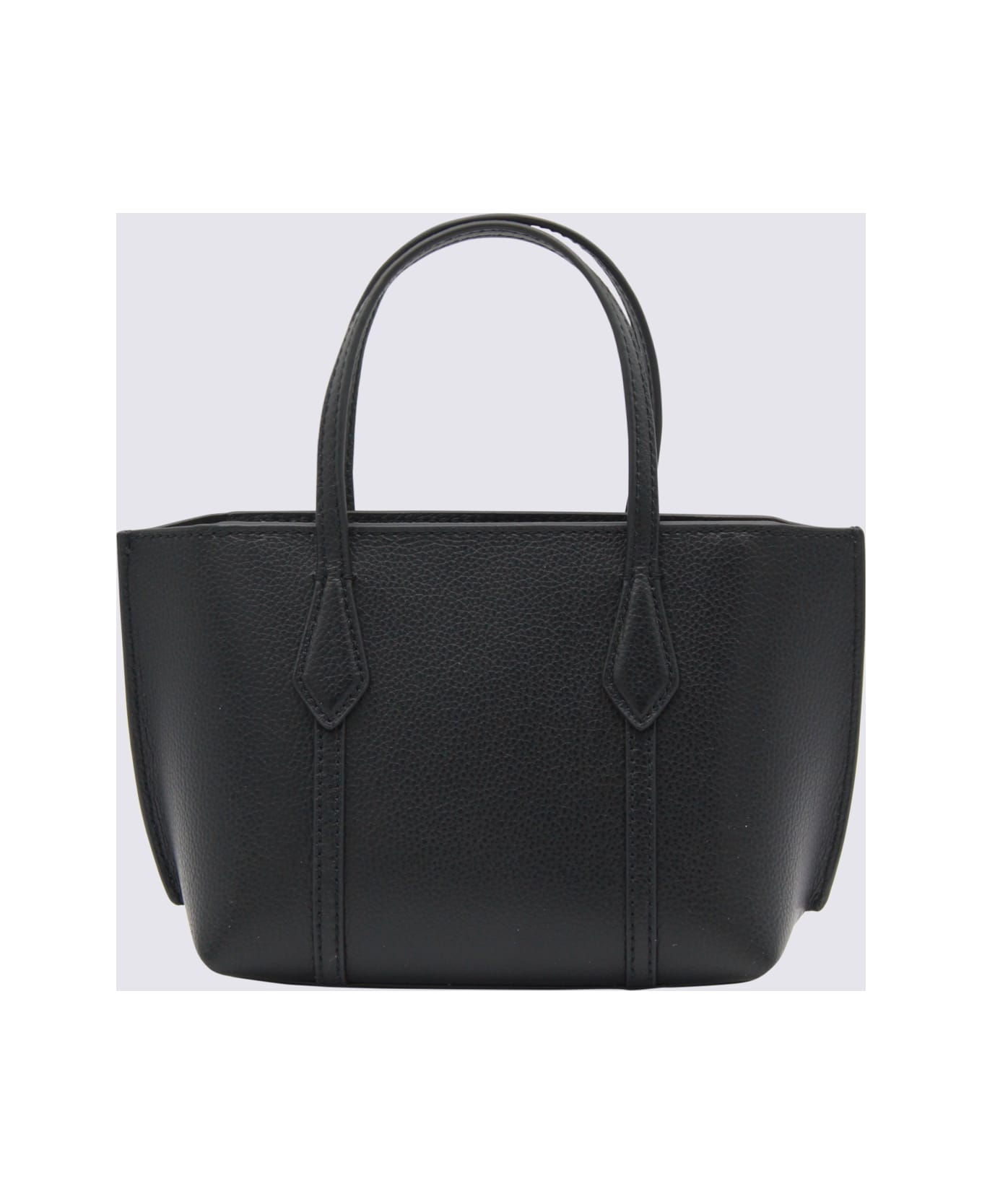 Tory Burch Black Leather Perry Mini Tote - Black