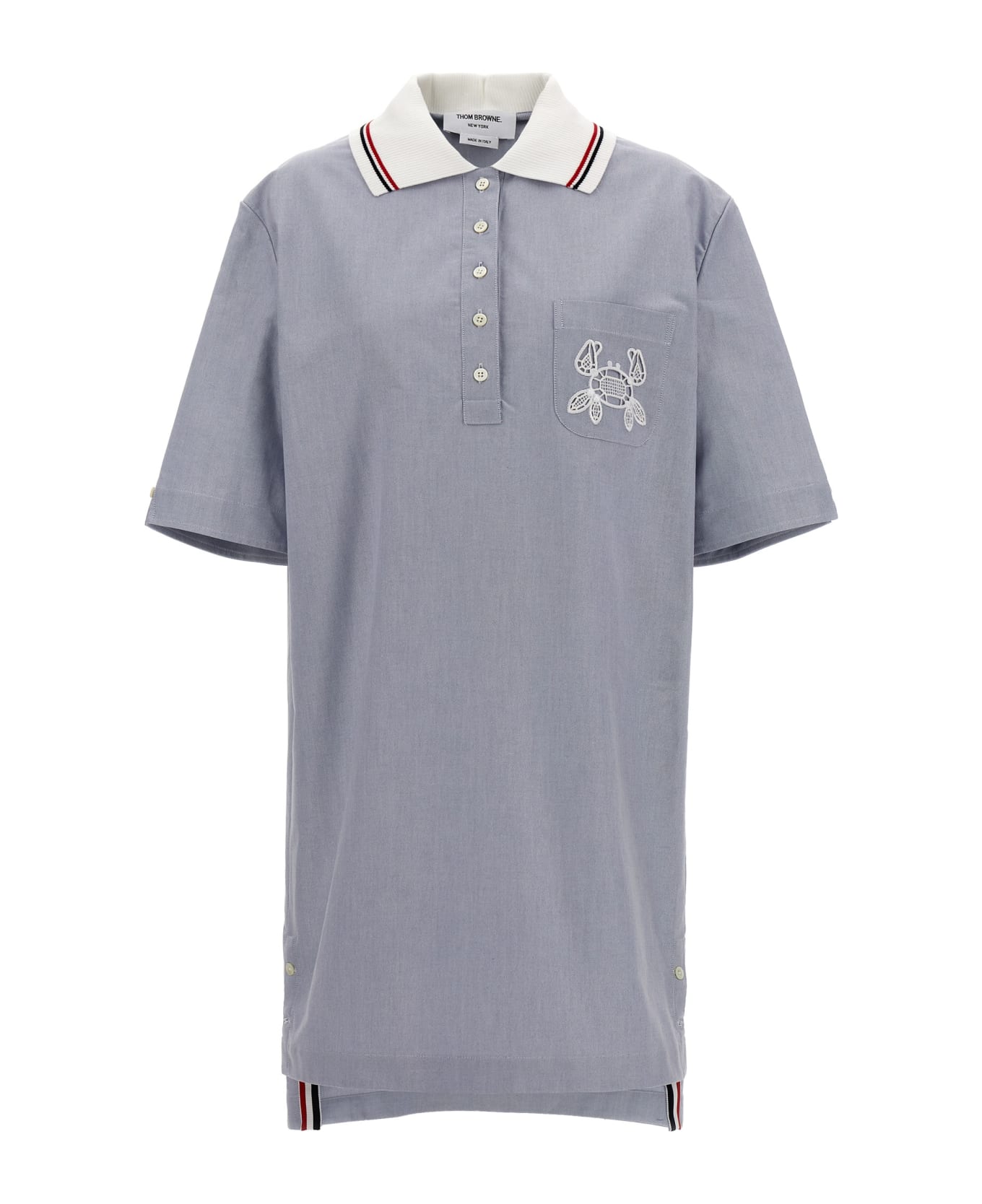 Thom Browne 'broderie Anglaise' Dress - Light Blue