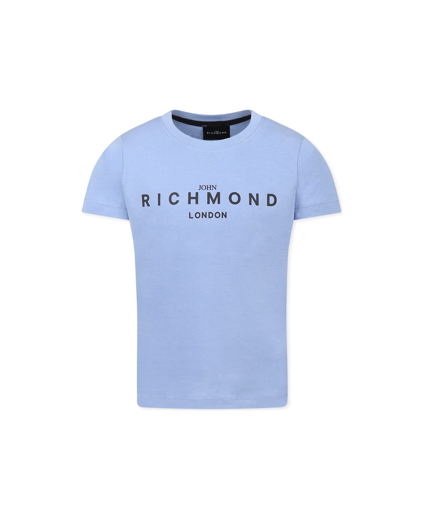 Richmond Blue T-shirt For Boy With Logo - Blue