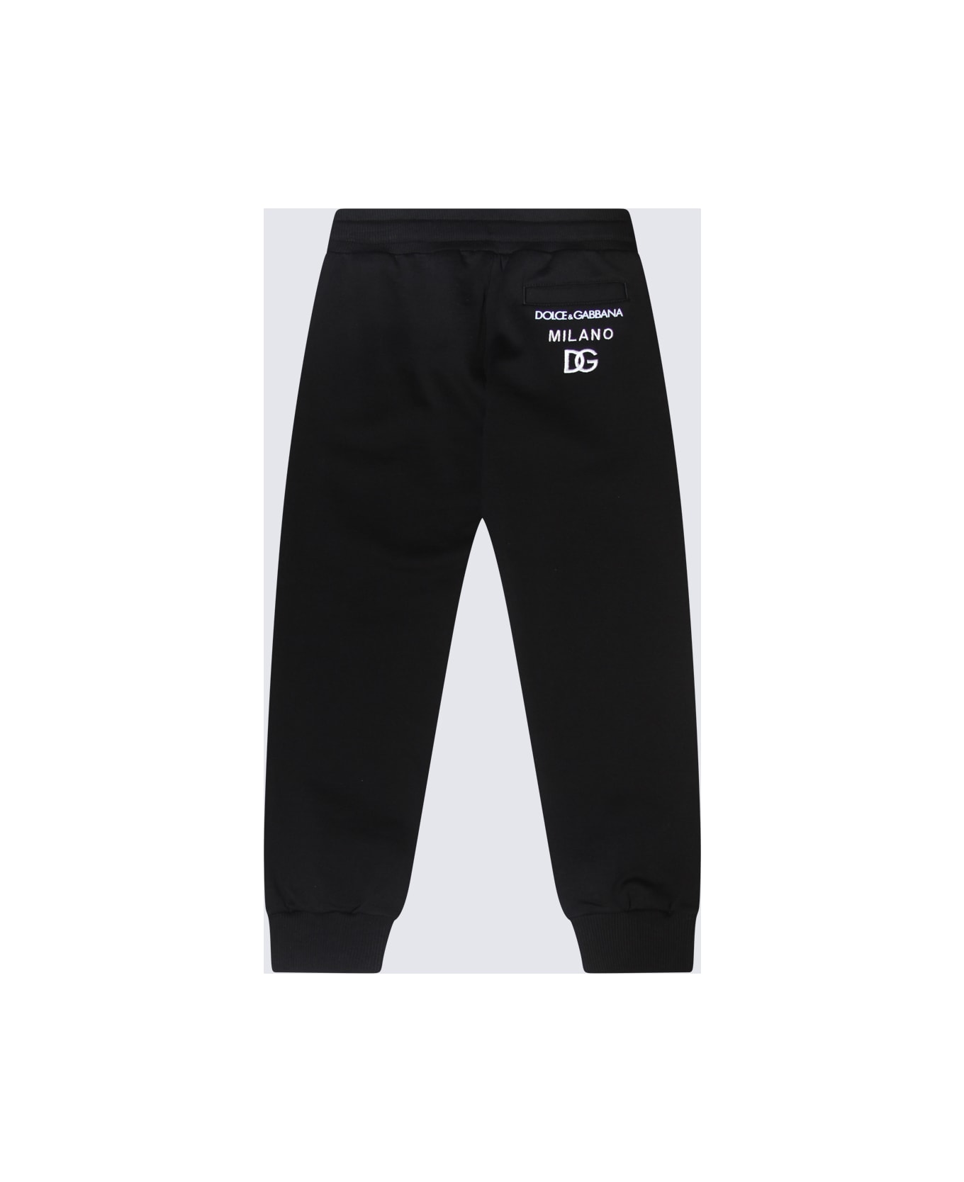 Dolce & Gabbana Black Cotton Track Pants - Black