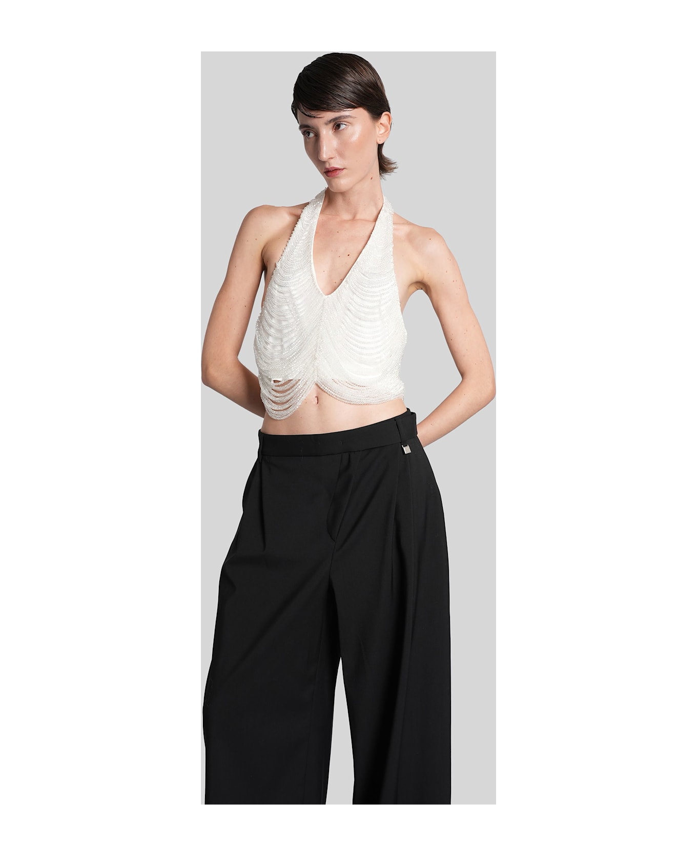 Giuseppe di Morabito Topwear In White Polyamide - white