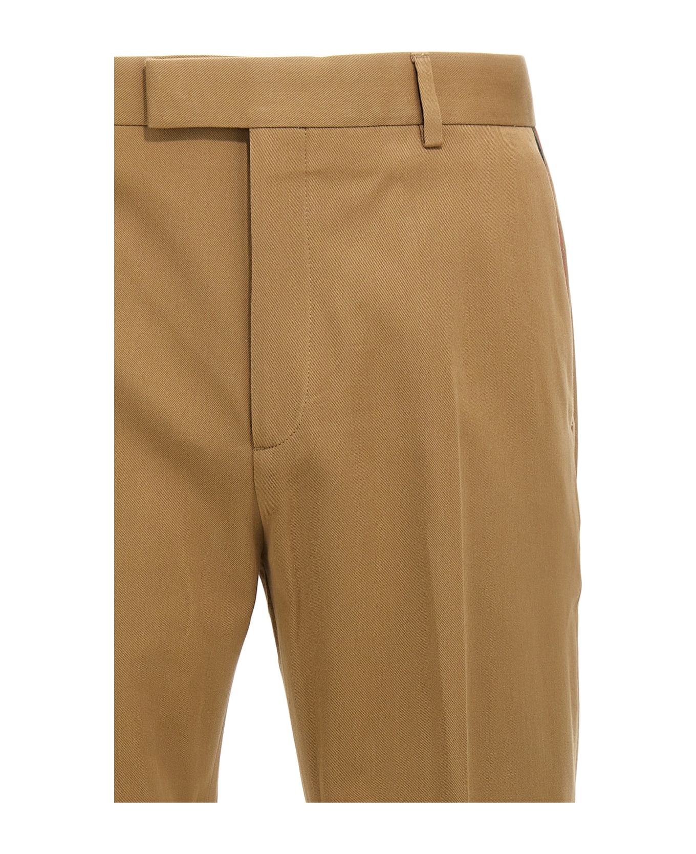 Gucci 'nastro Web' Pants - Beige