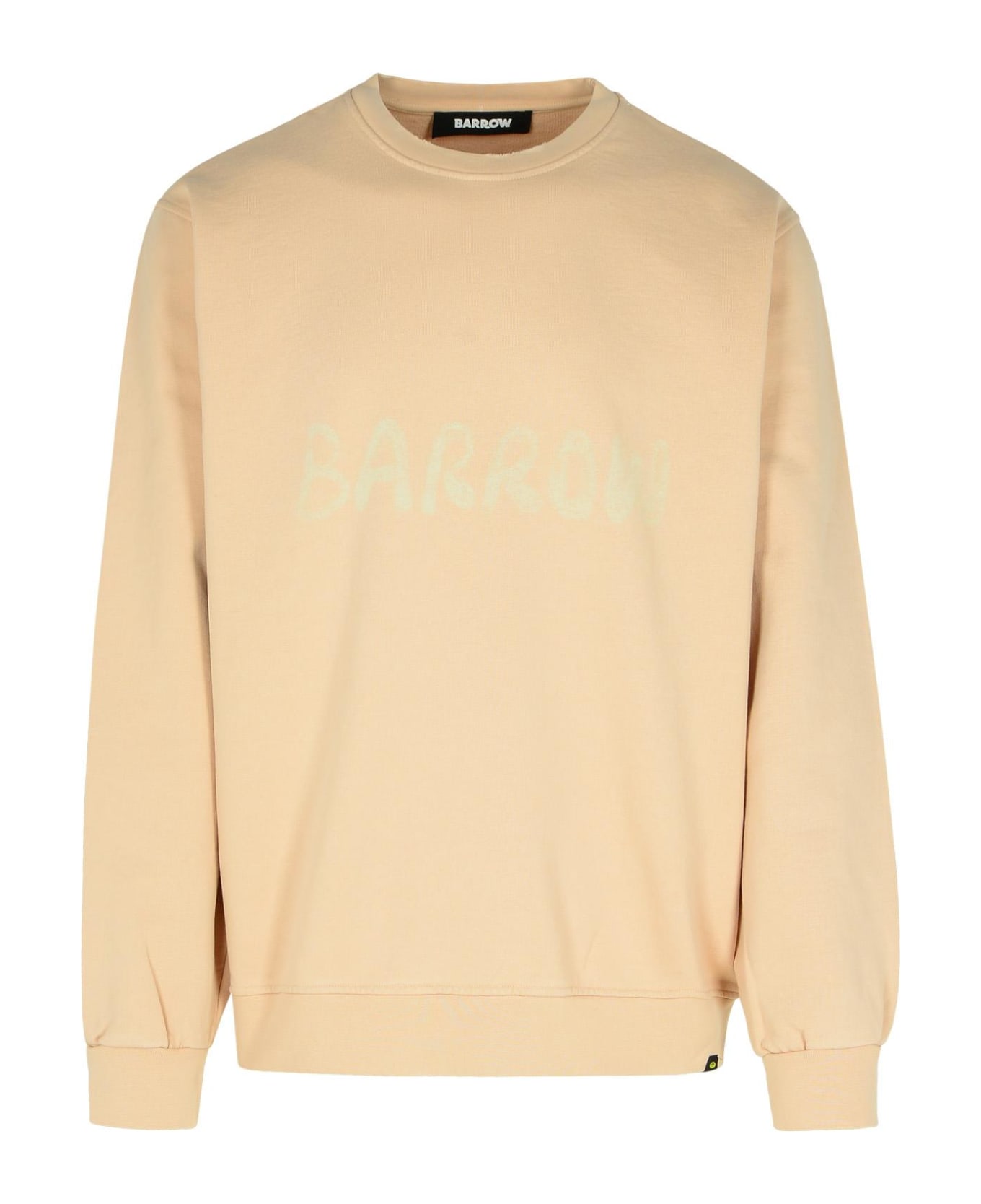 Barrow Pink Cotton Sweatshirt - Beige