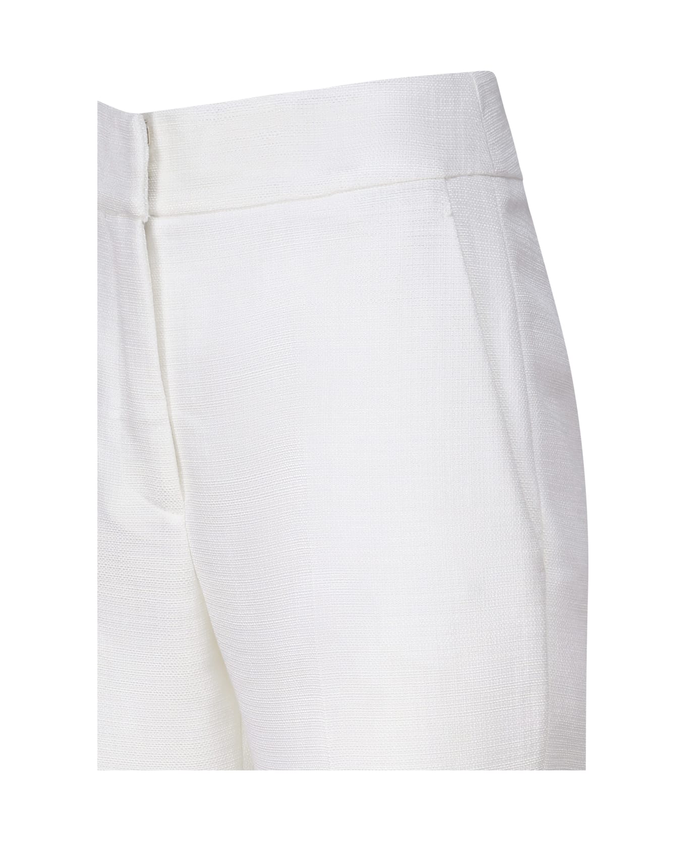 Genny Viscose Tailored Pants - White