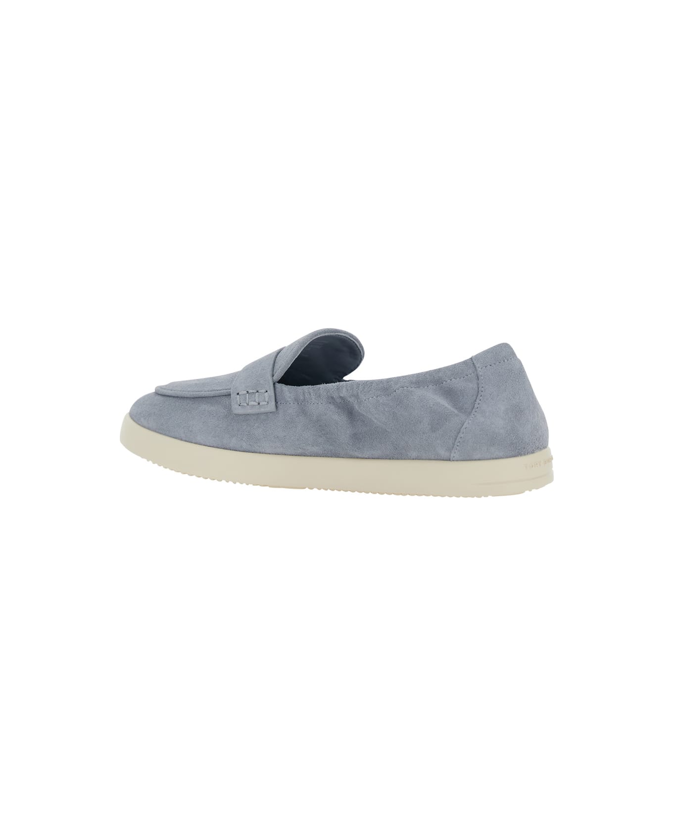 Tory Burch Light Blue Loafers With Logo Plaque On The Front And Slip-on Design In Suede Woman - Light blue