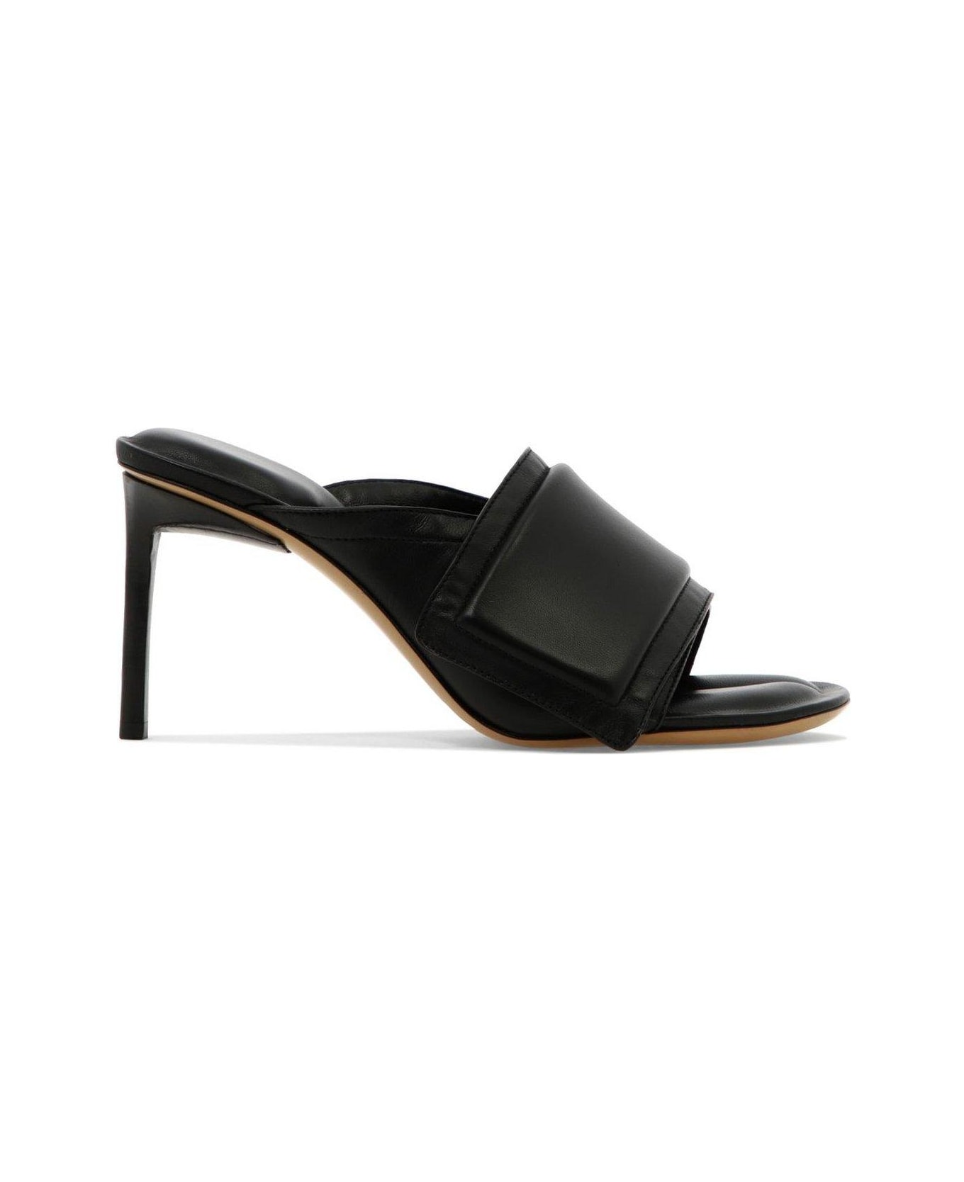 Jacquemus Les Mules Aqua Scuba Slide Stilettos - Black