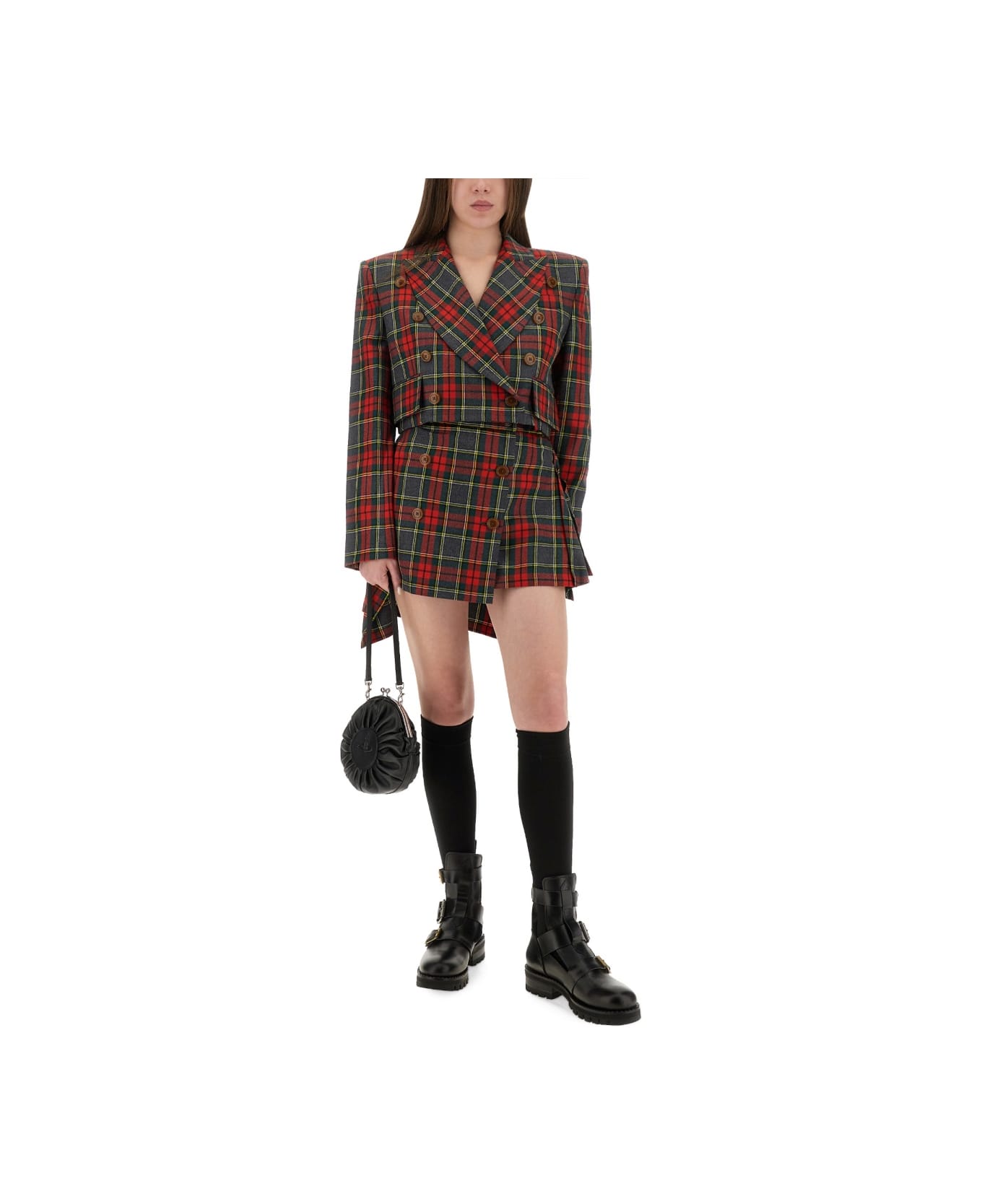 Vivienne Westwood Tartan Cropped Jacket - MULTICOLOUR