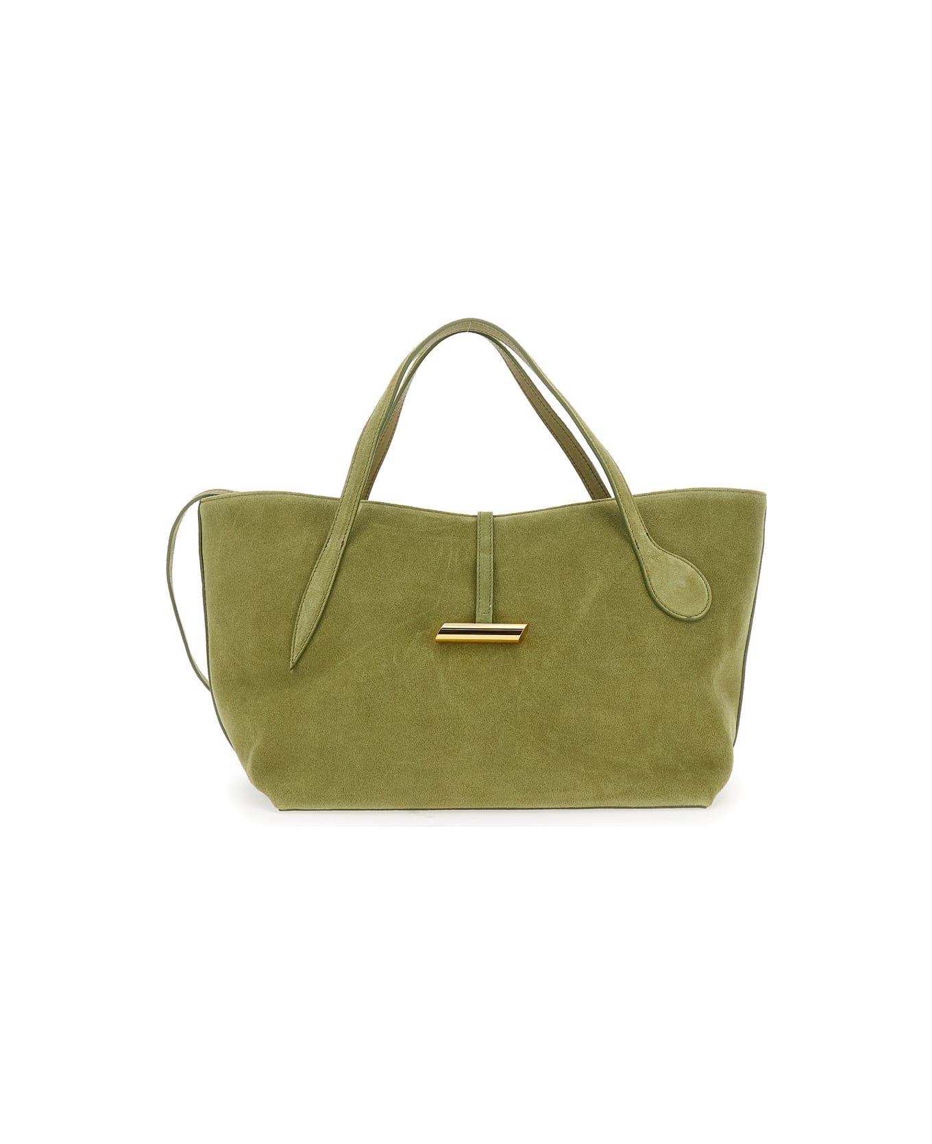 Little Liffner 'petite Penne' Green Handbag With Side Pocket In Leather Woman - Green