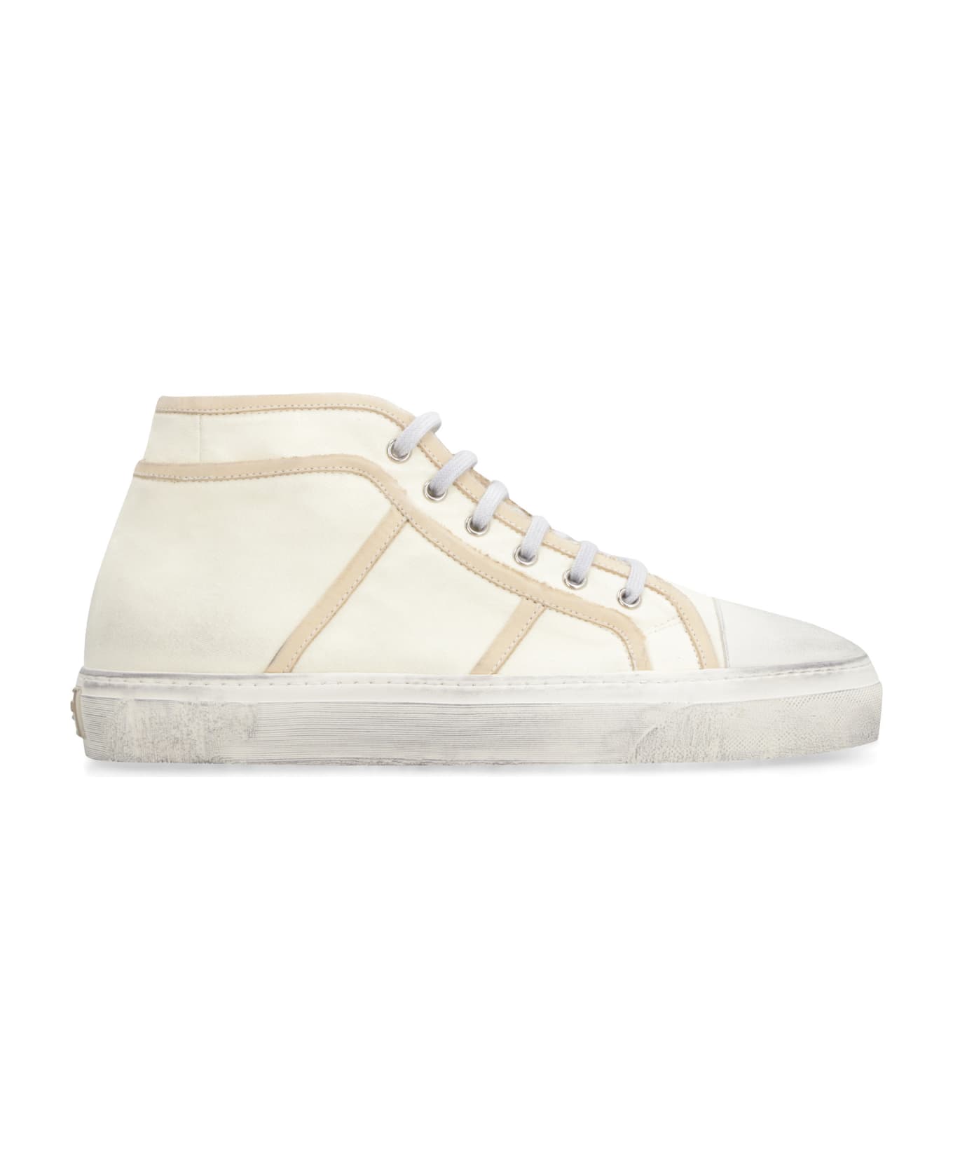 Dolce & Gabbana Canvas Mid-top Sneakers - Ivory スニーカー