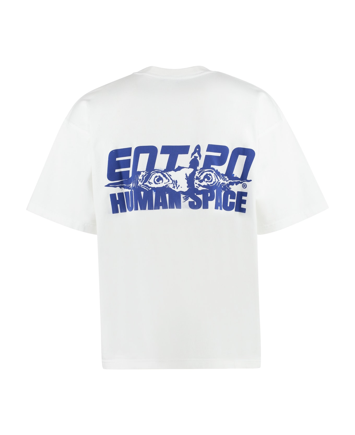 Enterprise Japan Ss Eyes Cotton Crew-neck T-shirt - White