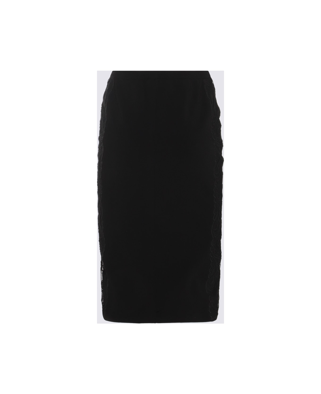 Versace Black Viscose Blend Skirt - Black