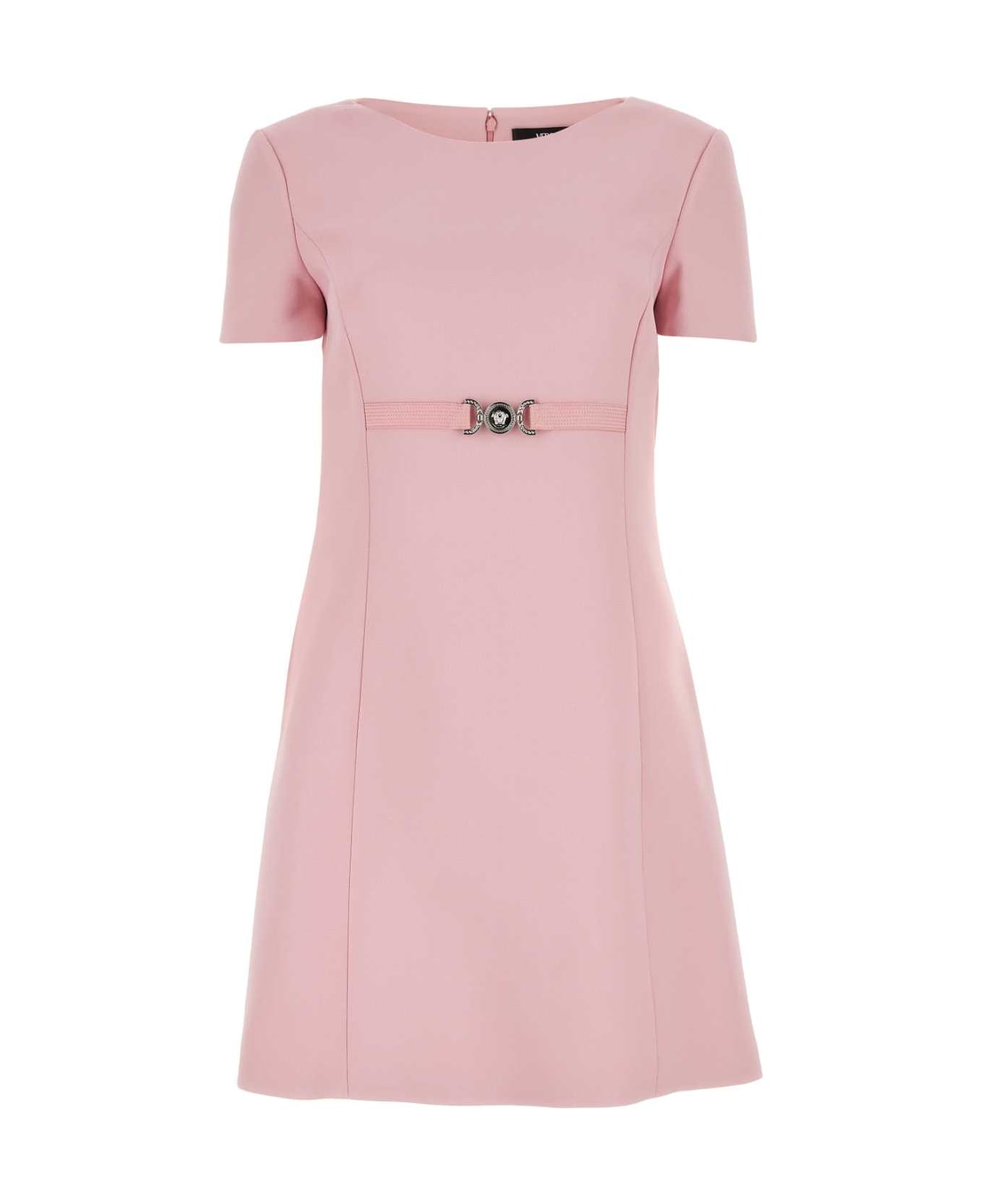 Versace Pink Crepe Medusa 95 Mini Dress - PALEPINK