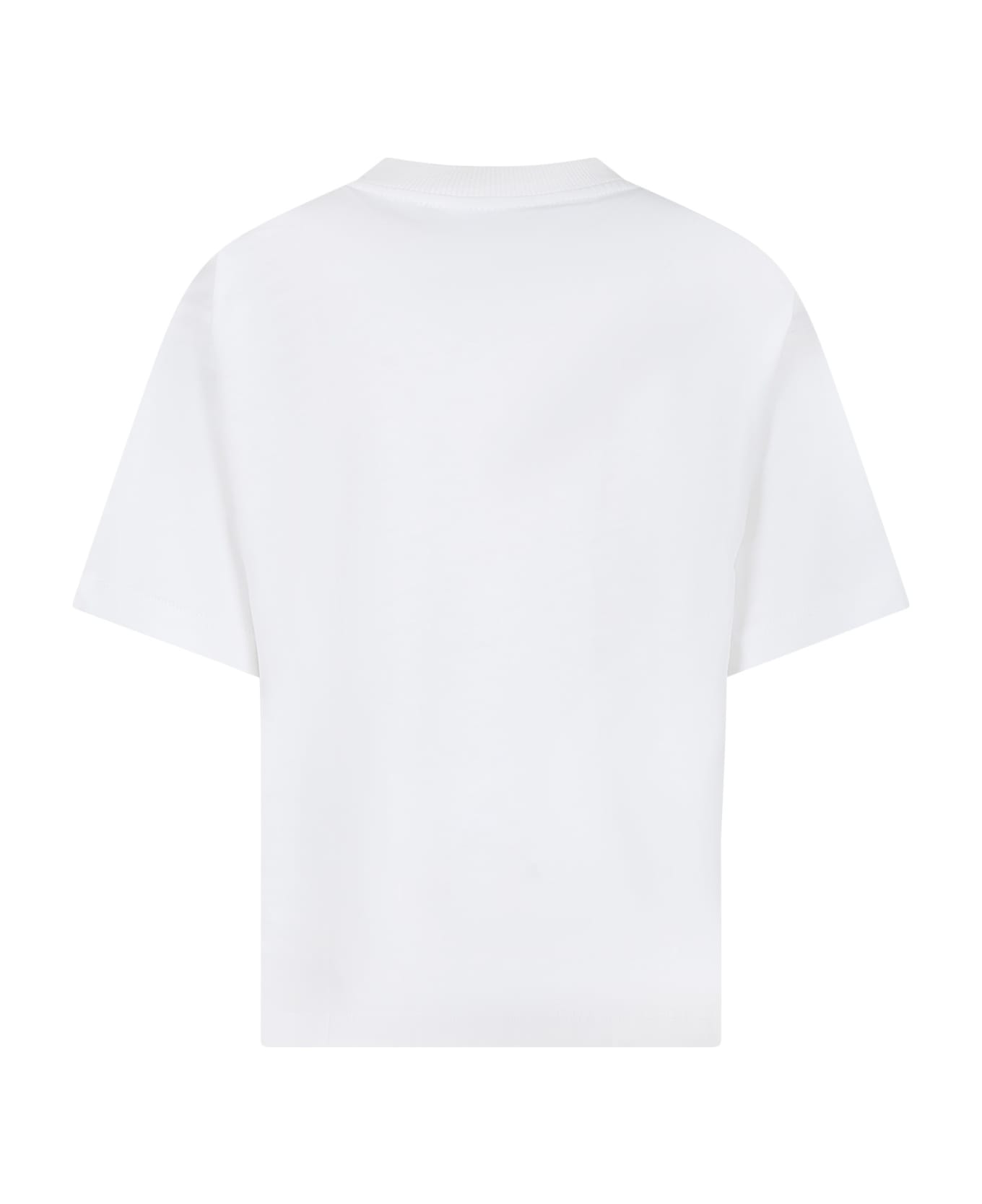 Emporio Armani White T-shirt For Girl With The Smurfs - White