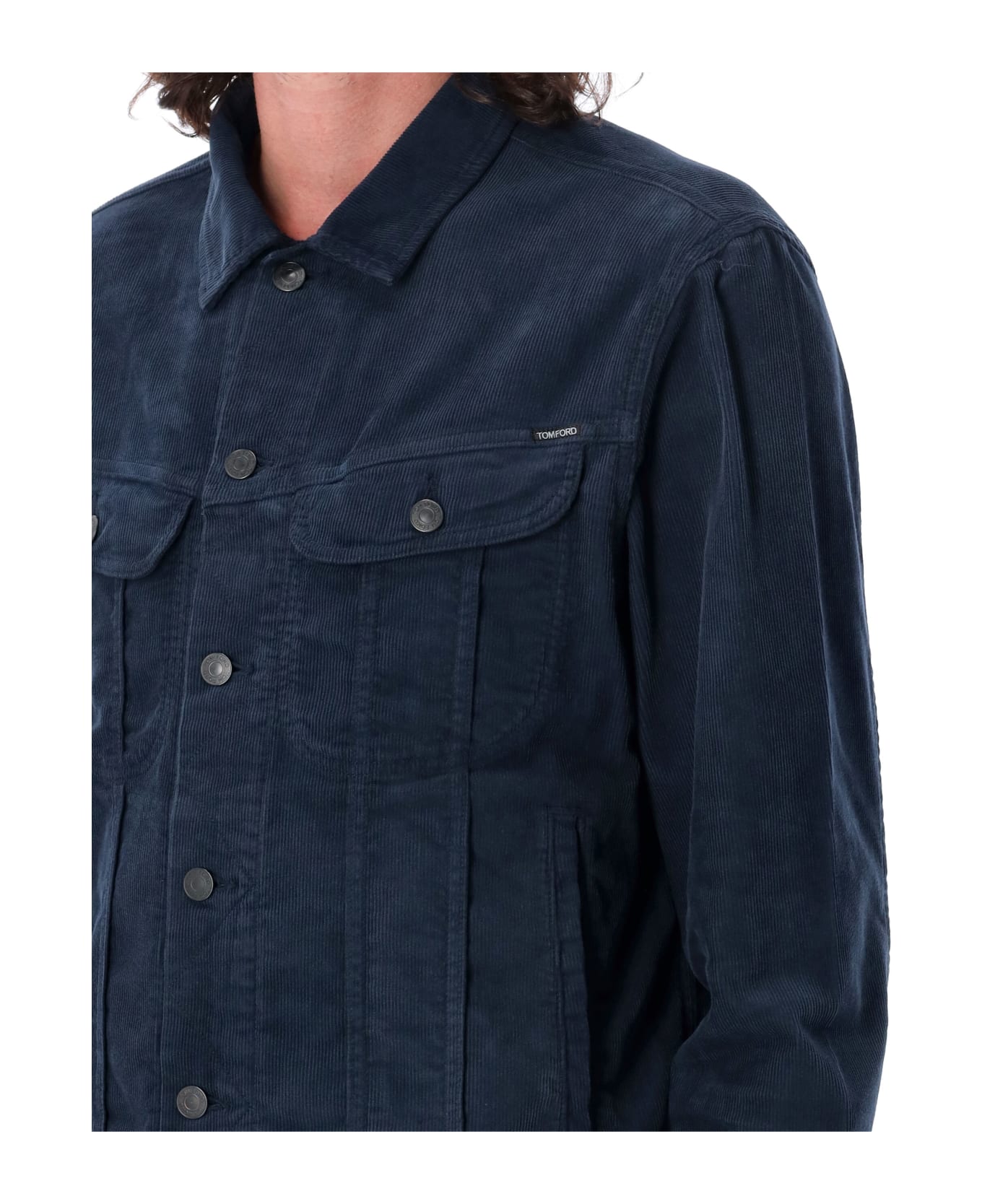 Tom Ford Micro Cord Jacket - NAVY