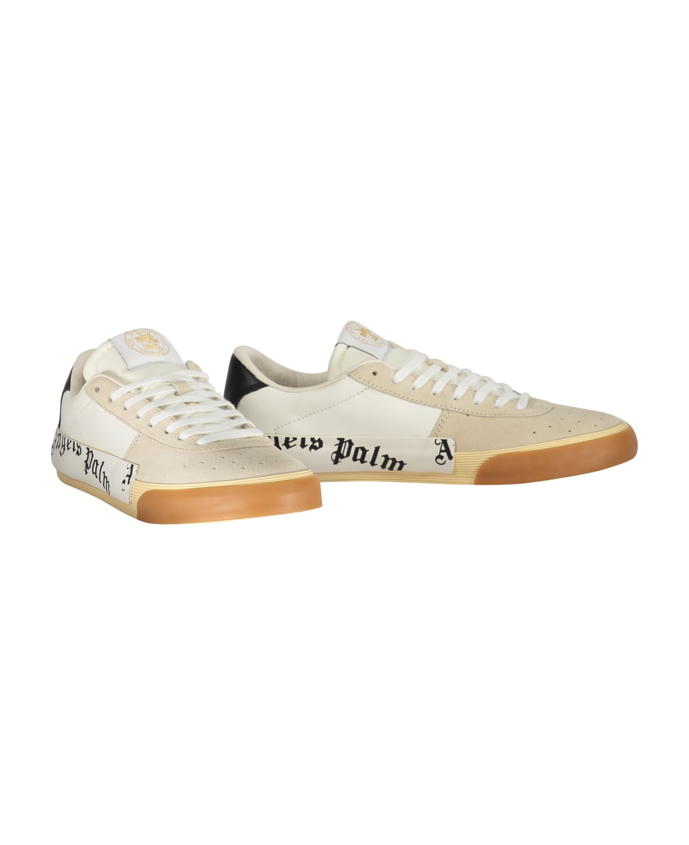 Palm Angels New Vulcanized Suede Low-top Sneakers - White
