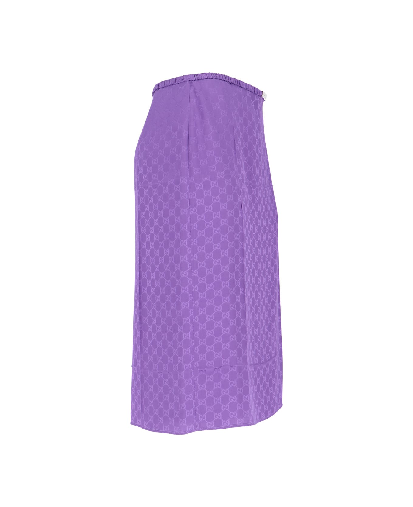 Gucci Silk Midi Skirt - Purple