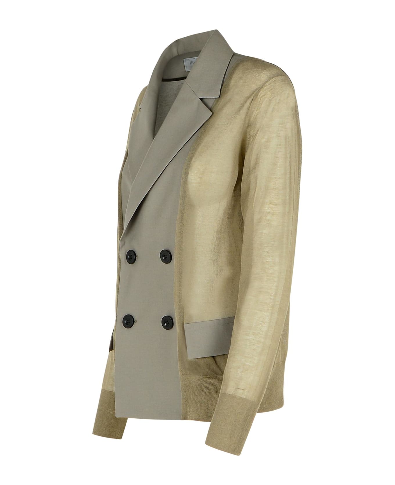 Sacai Green Cotton Blend Blazer - Green