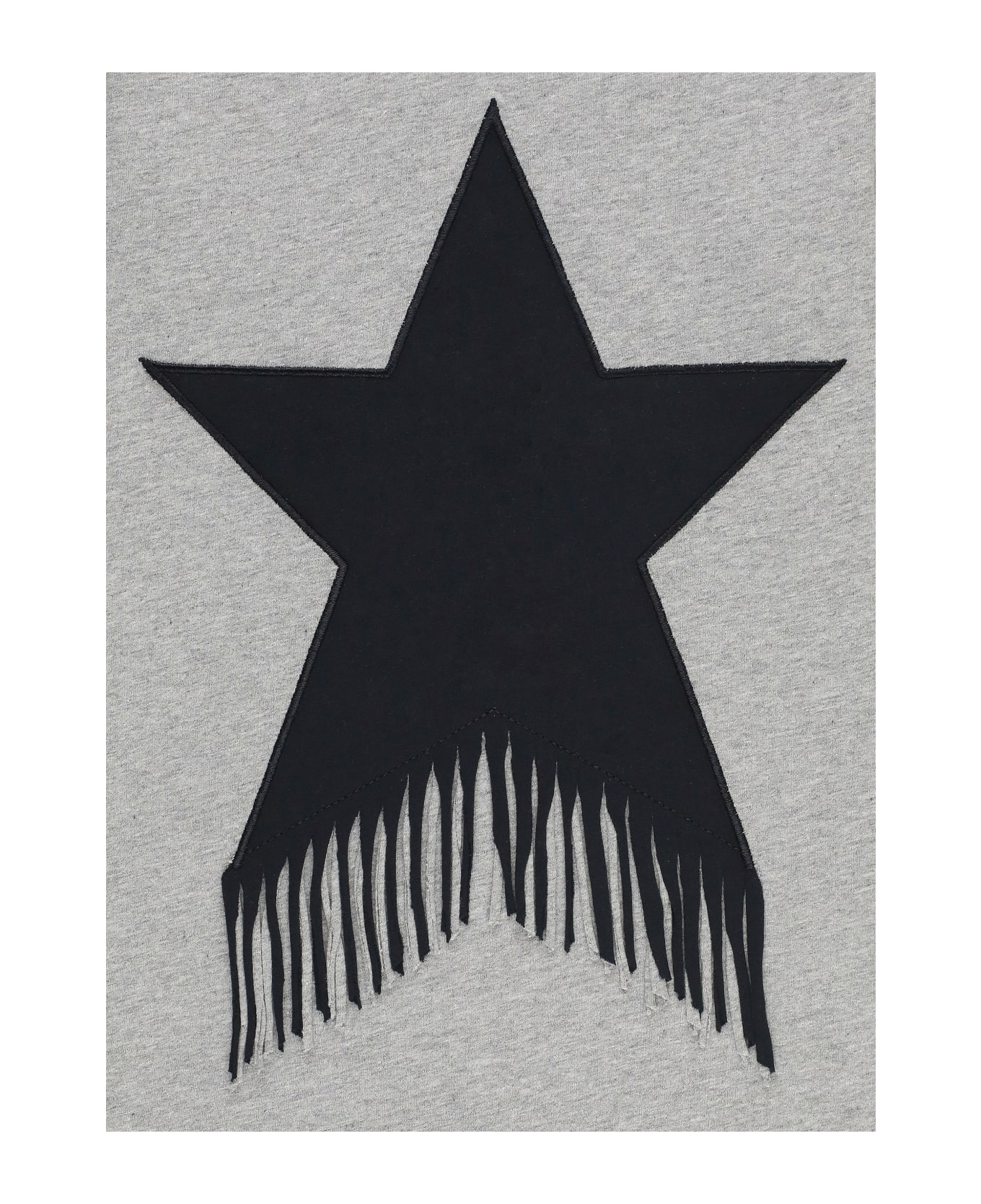 Stella McCartney T-shirt With Fringes - Grey