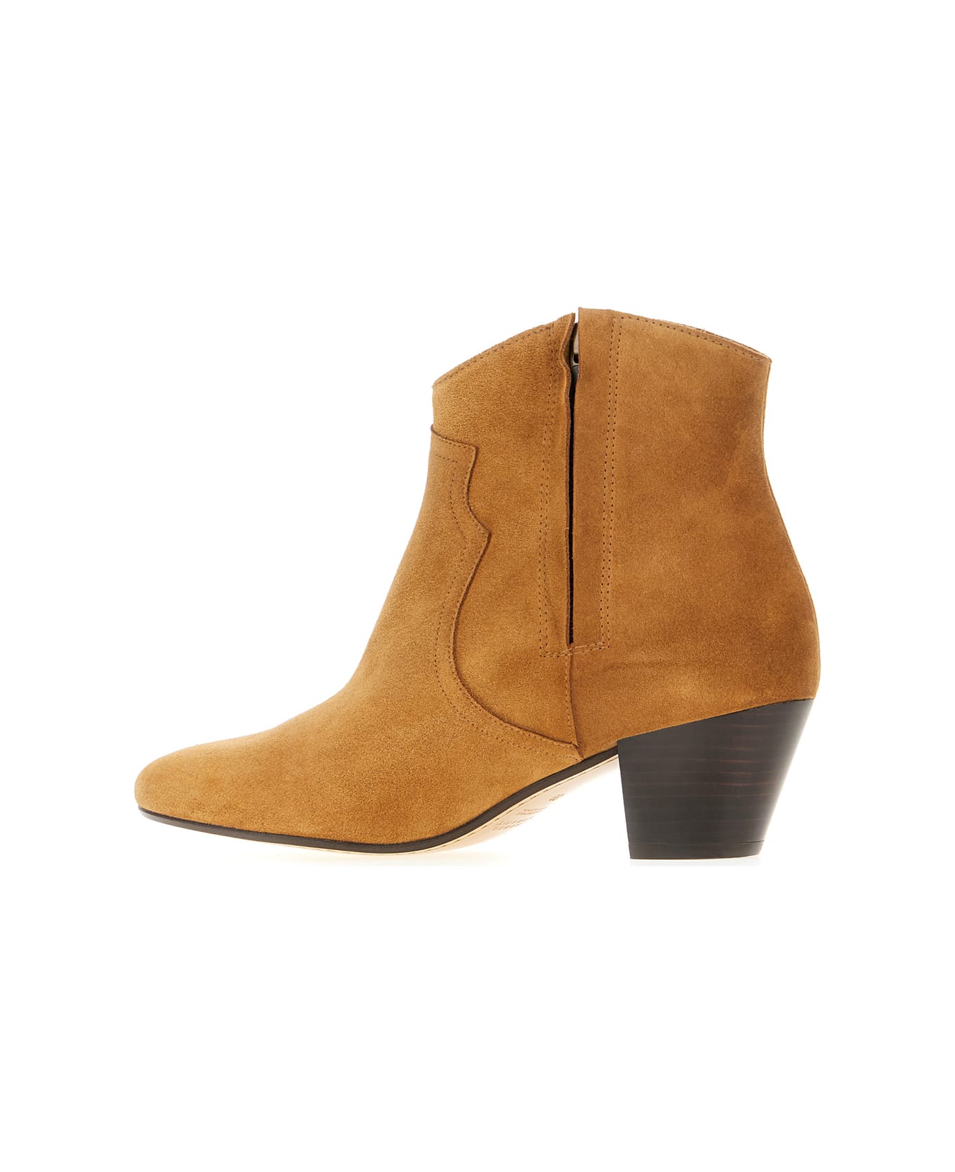 Isabel Marant Camel Suede Dicker Ankle Boots - Cognac