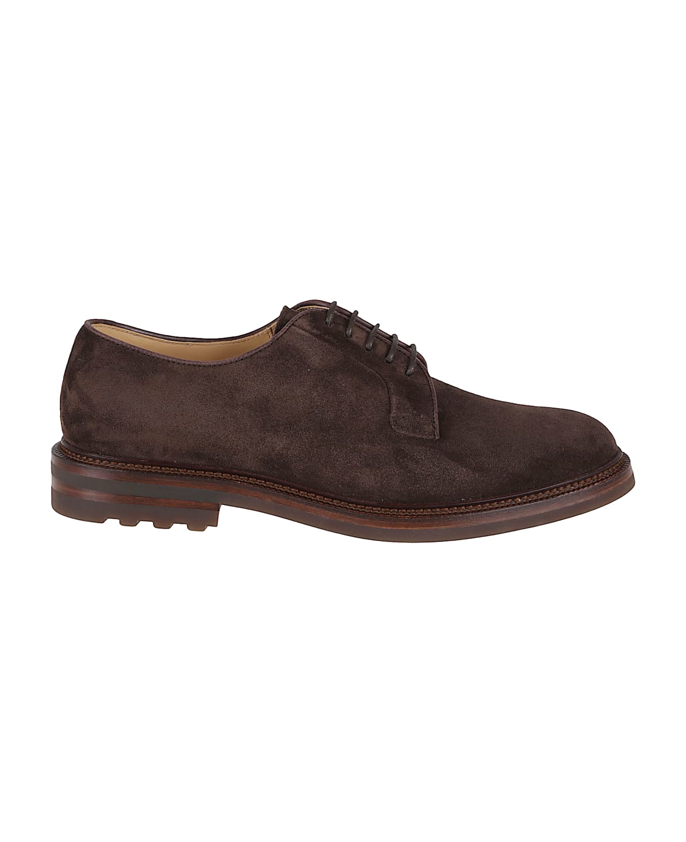 Brunello Cucinelli Pair Of Laced Shoes - Dark Brown