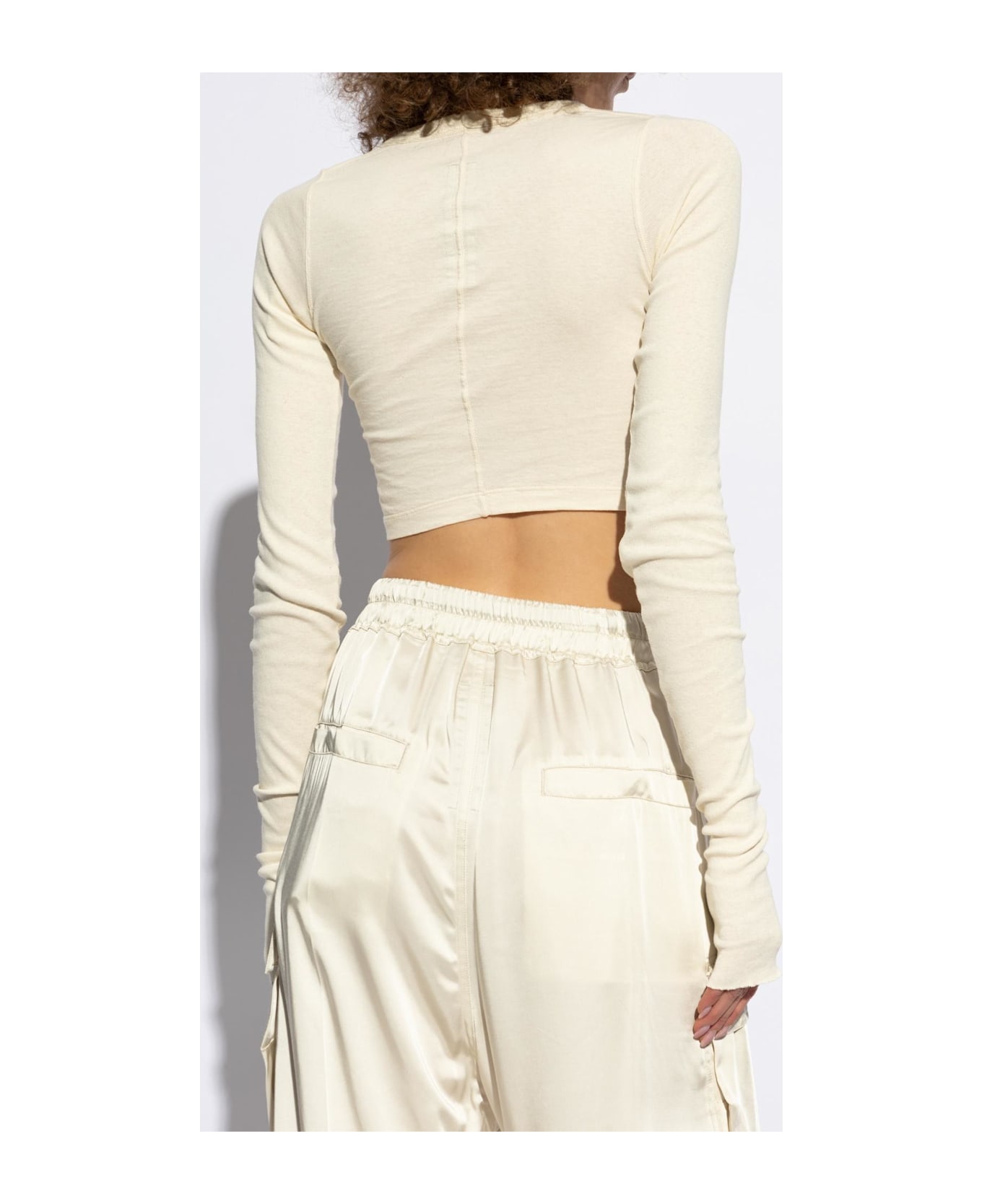 Rick Owens Top Ls Crop T - Nude 
Neutrals