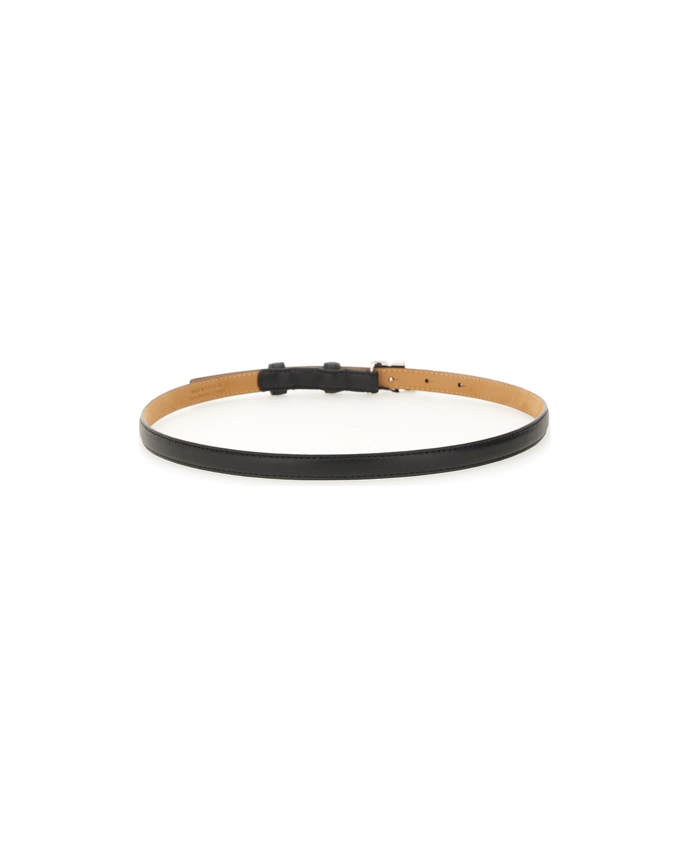 Courrèges Leather "ac" Belt - BLACK