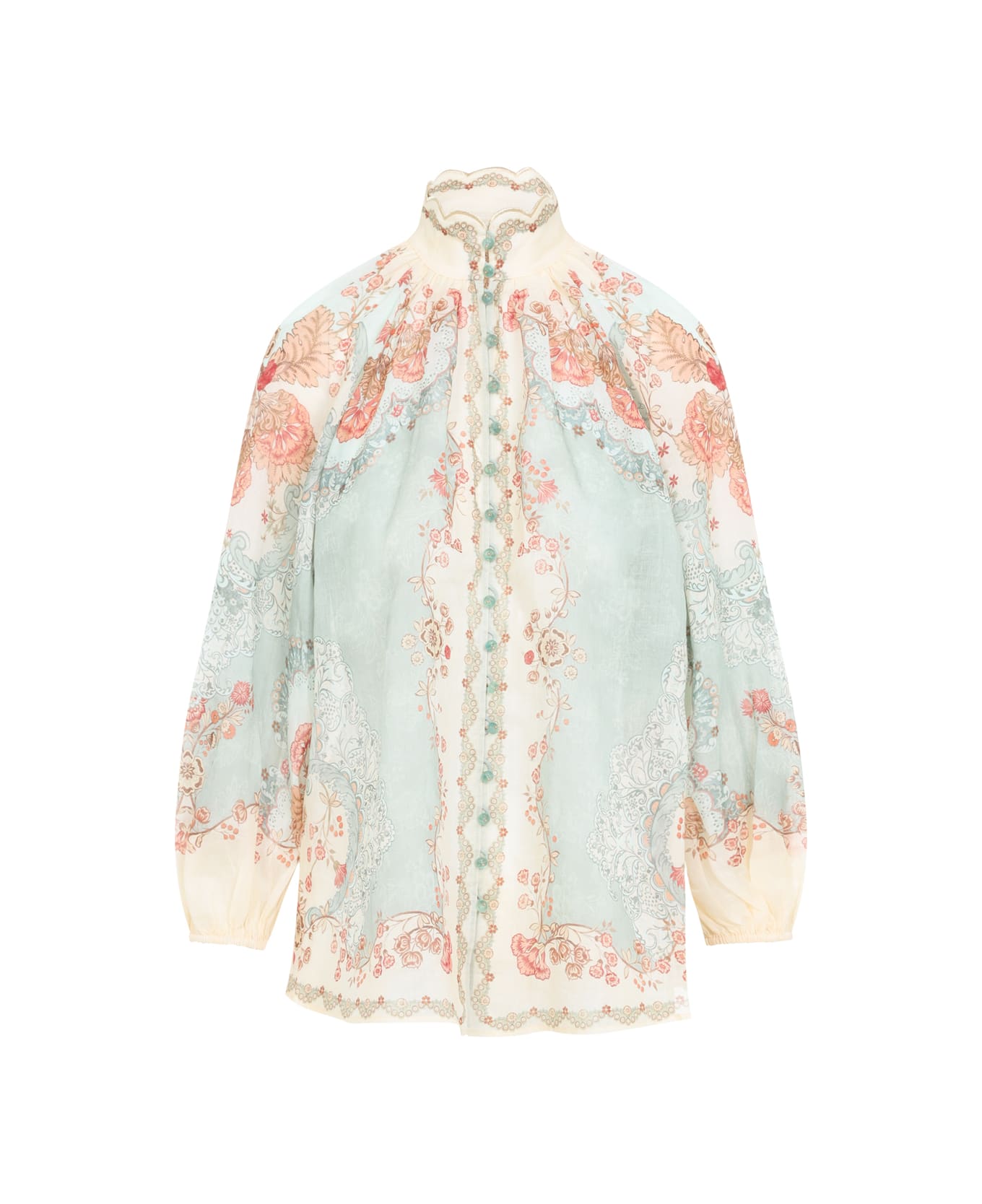 Zimmermann Daylight Blouse - Wallpaper Floral Mint