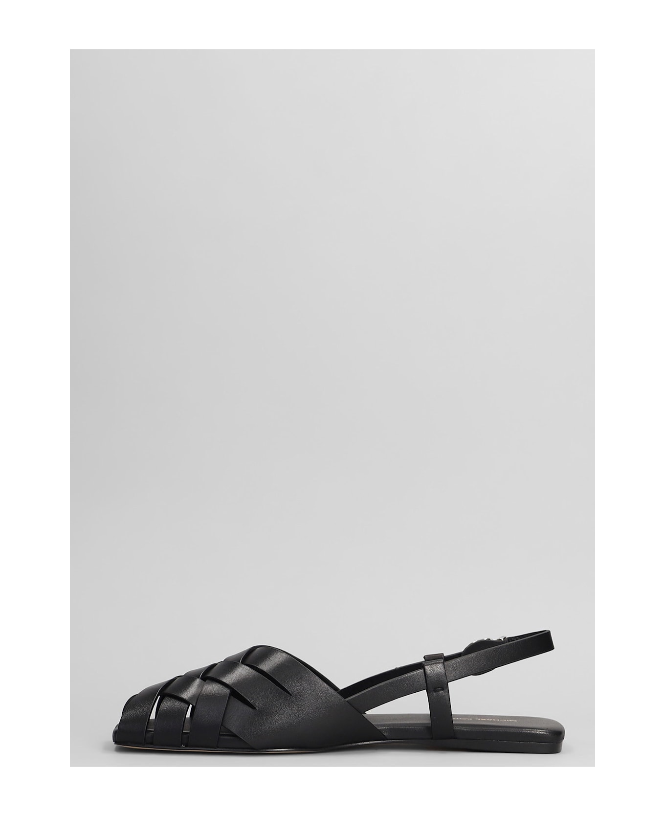 Michael Kors Irene Flats In Black Leather - black