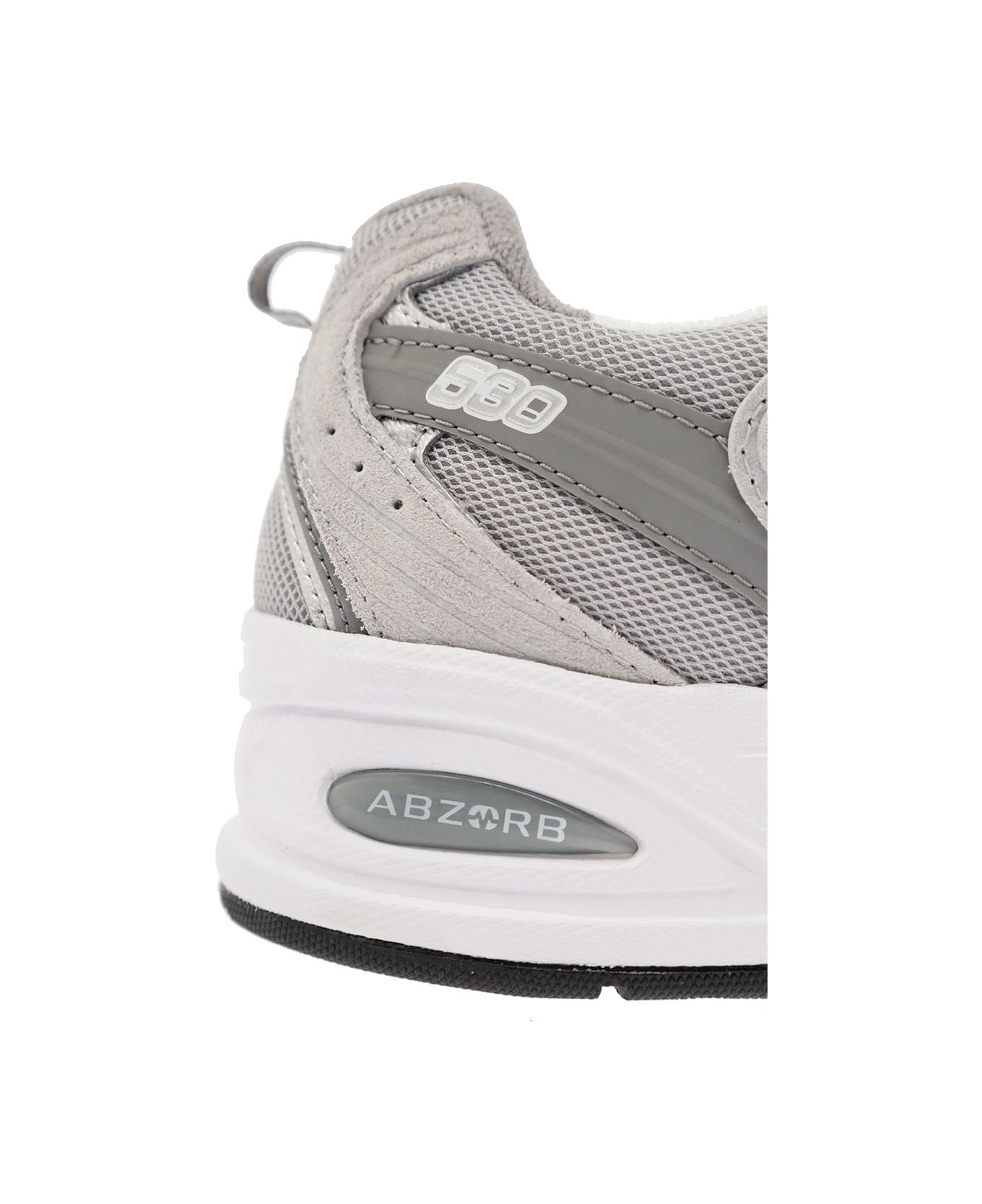 New Balance 
530
 Grey Low Top Sneakers With Logo Patch In Tech Fabric Man - ND