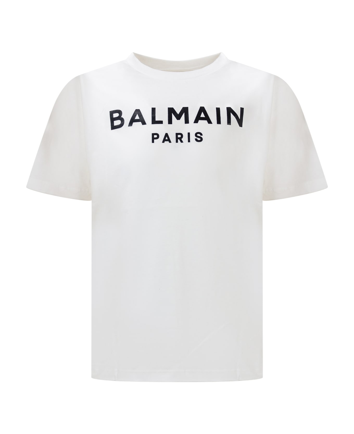 Balmain Logo T-shirt - WHITE/BLACK