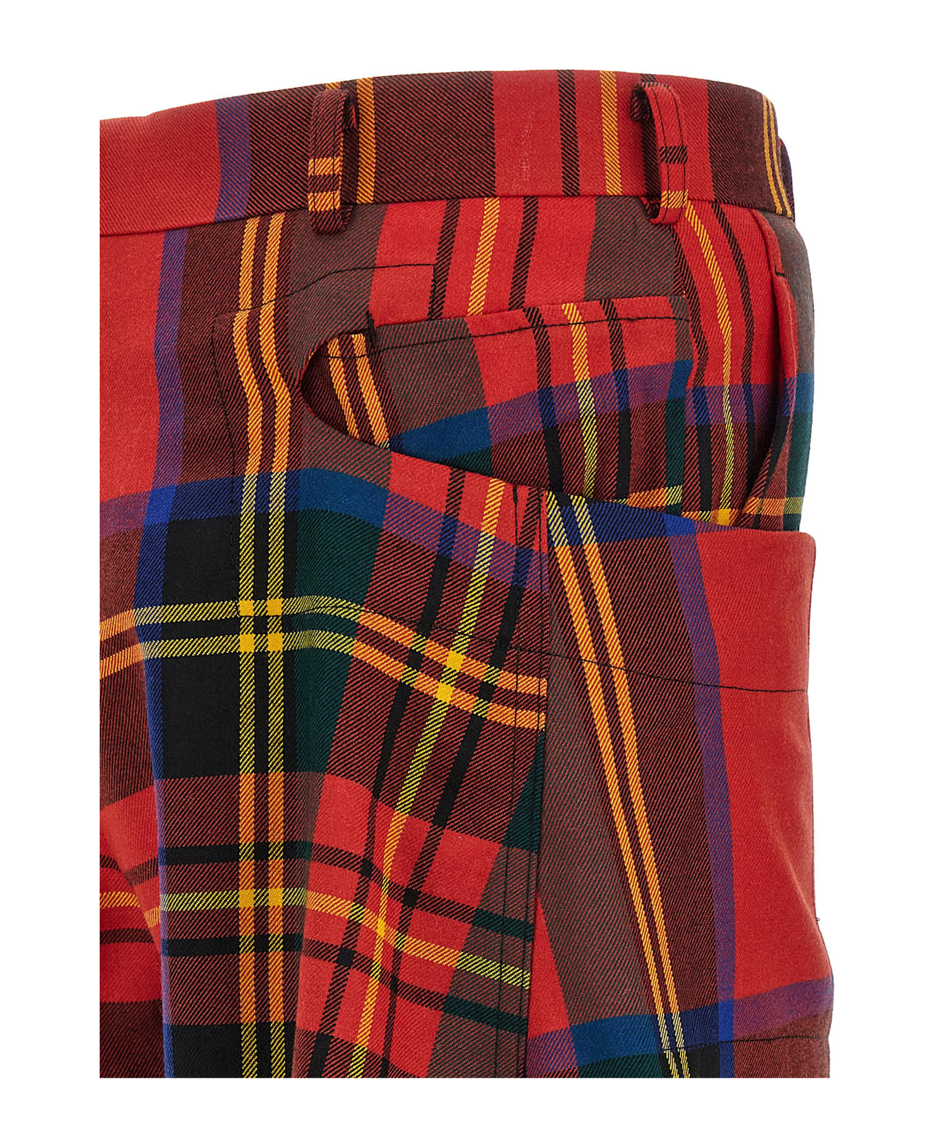 Comme Des Garçons Homme Plus Tartan Pants - Red