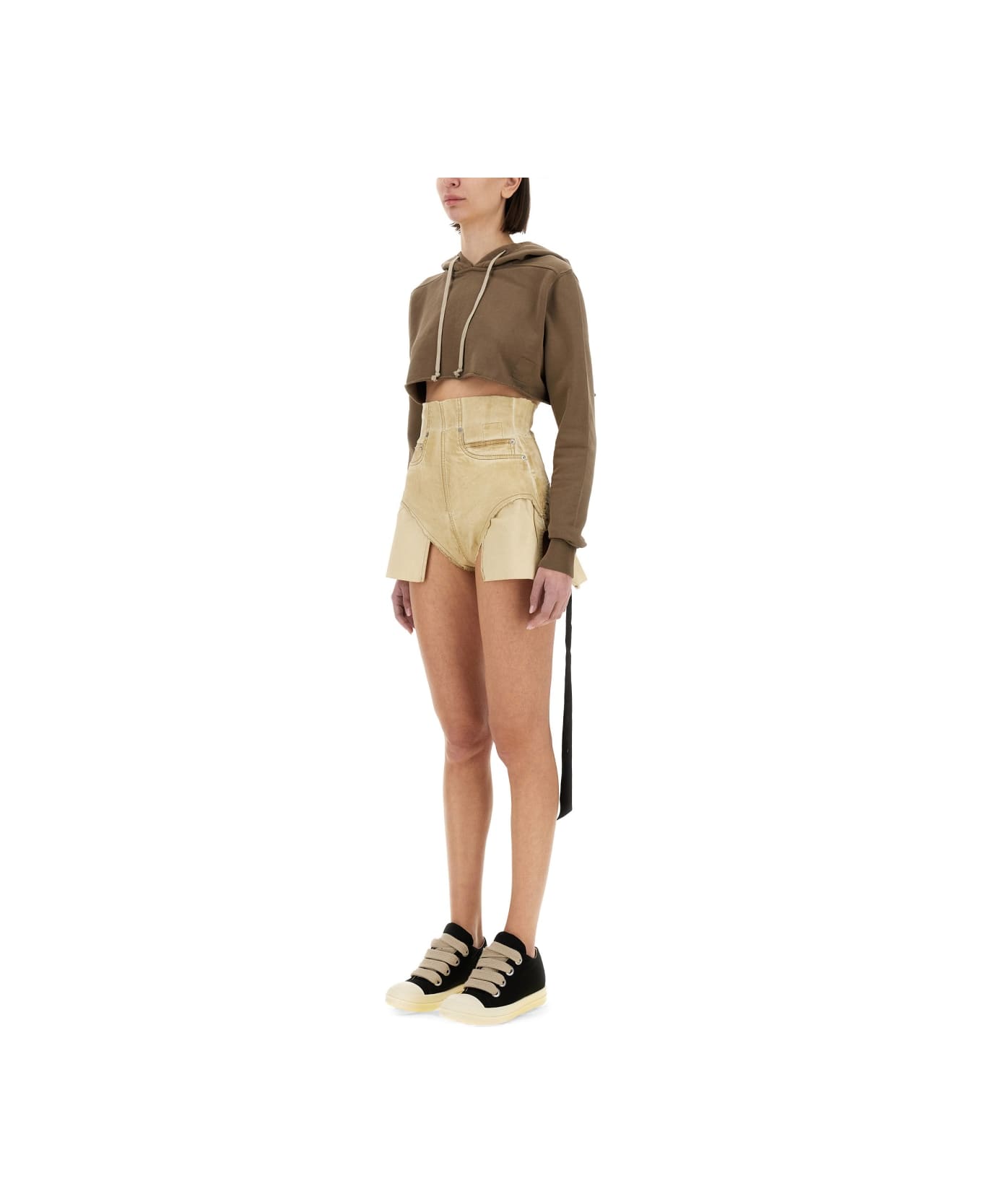 DRKSHDW Cropped Sweatshirt - DOVE