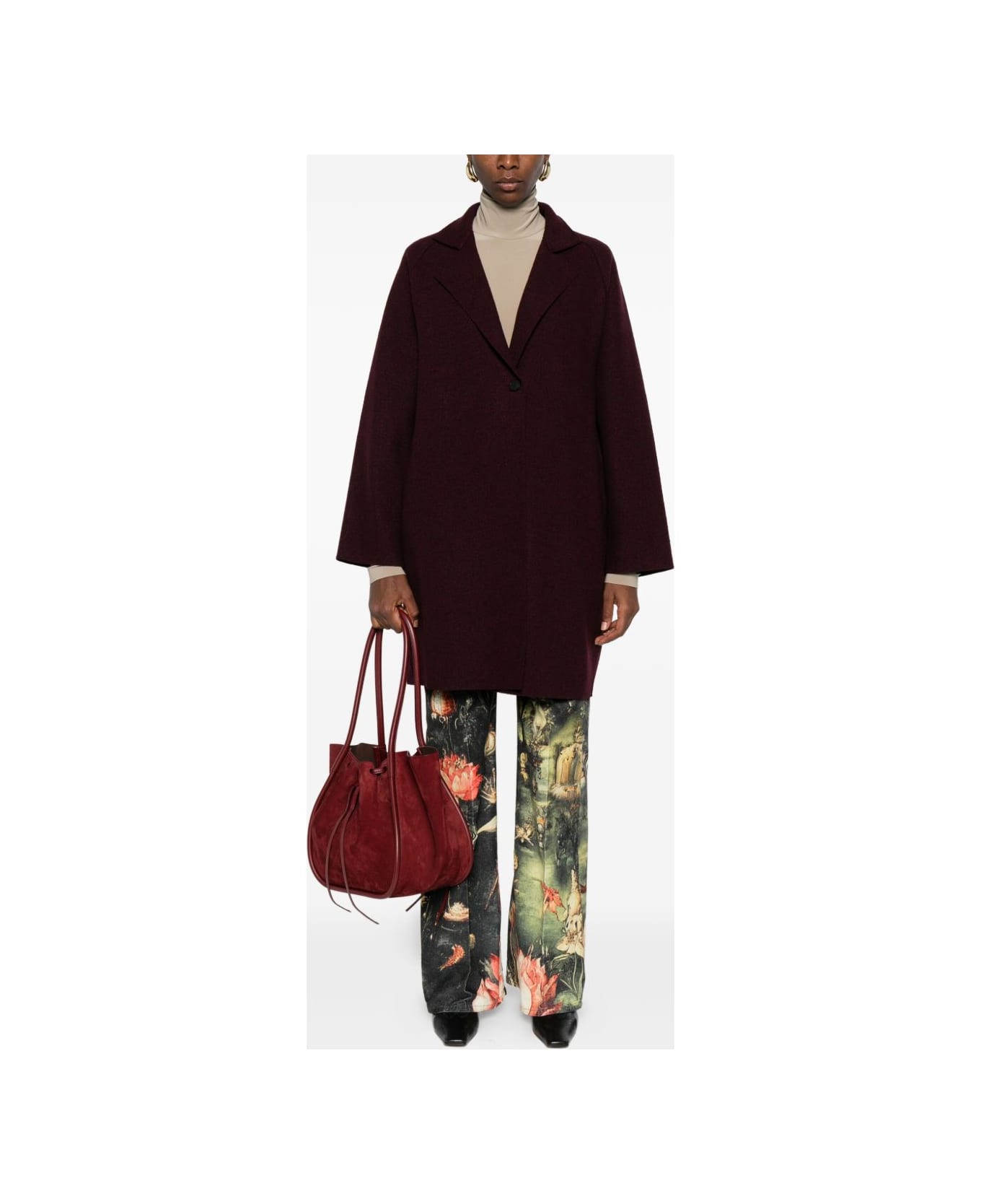 Harris Wharf London Wool Coat - Bordeaux