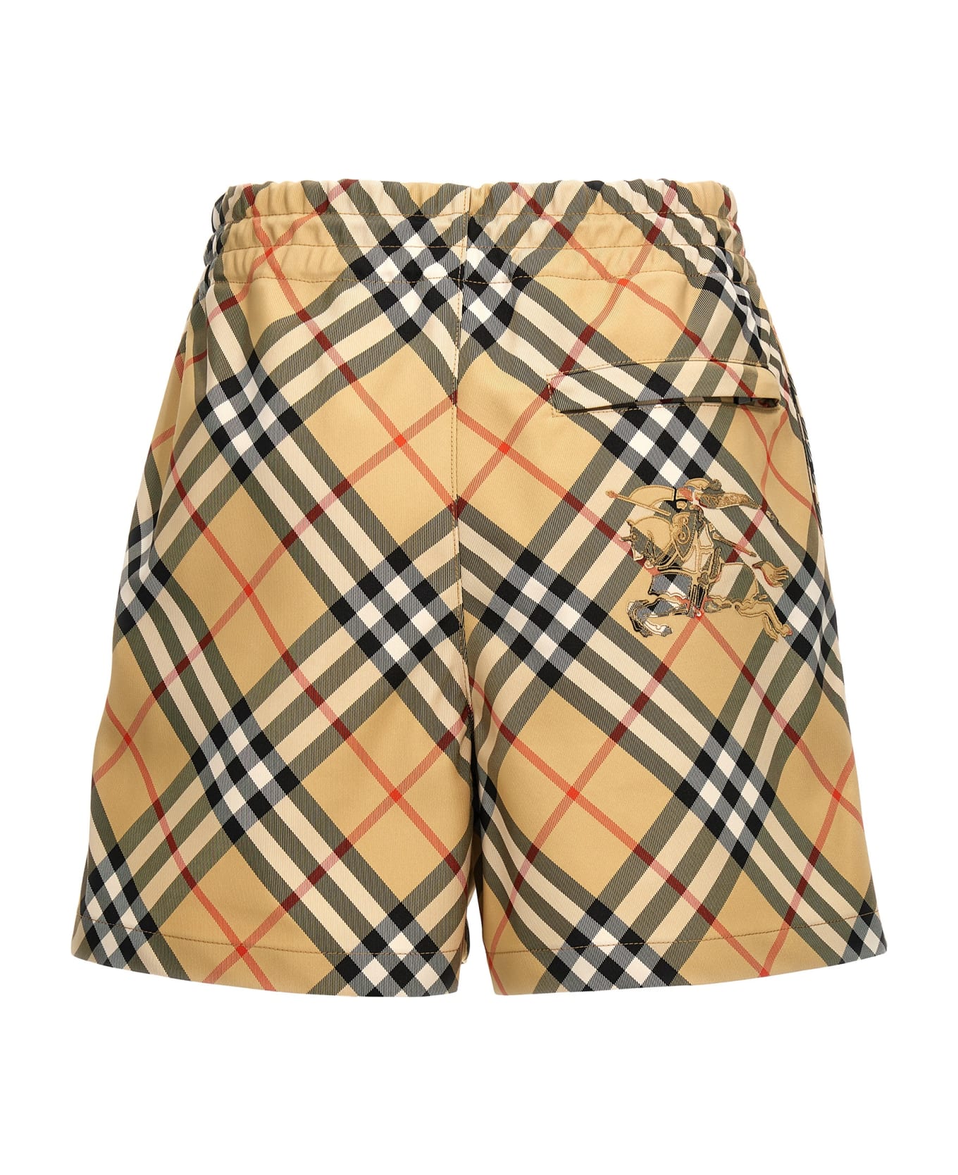 Burberry Check Bermuda Shorts - Beige