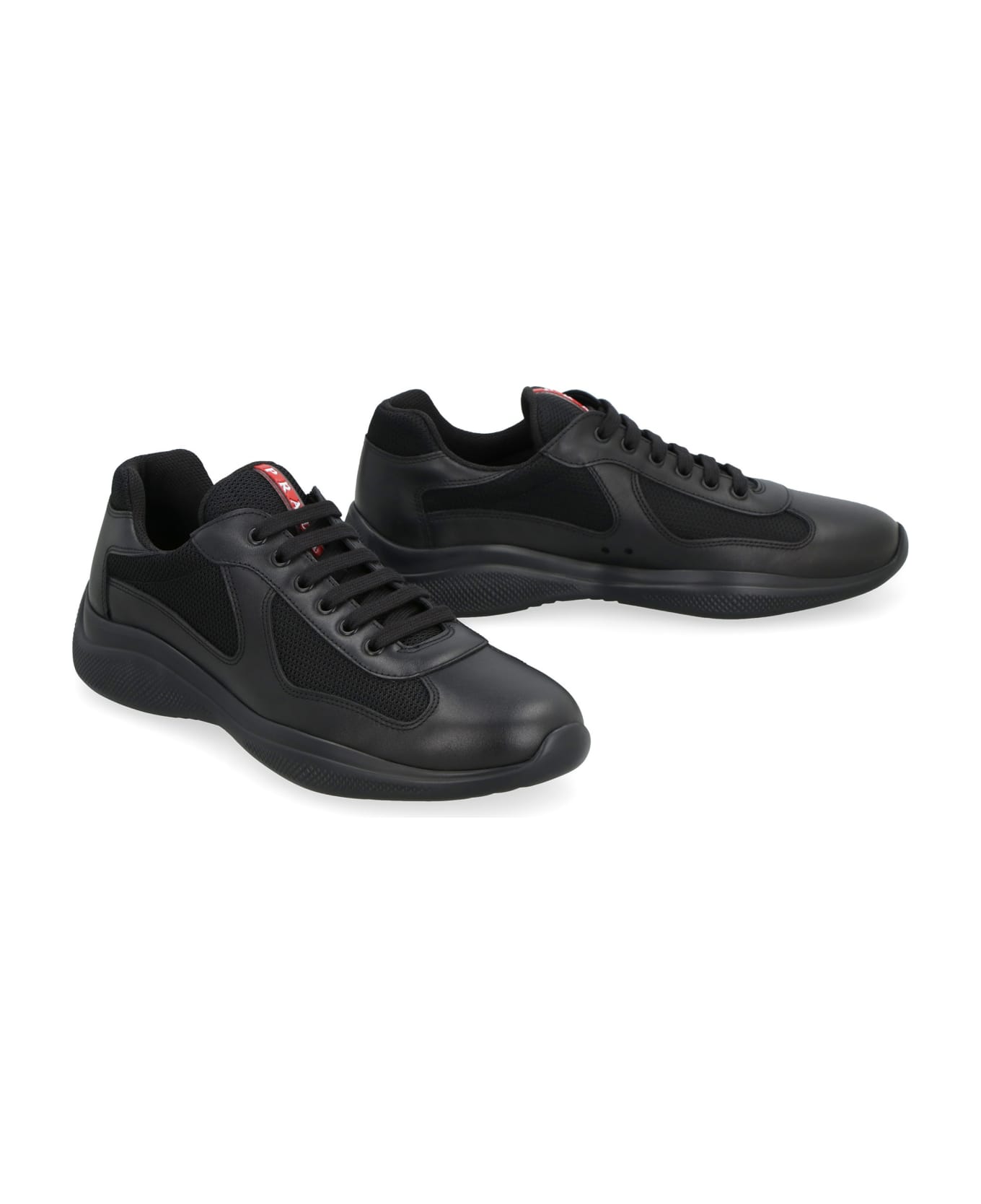 Prada America's Cup Leather Sneakers - Nero