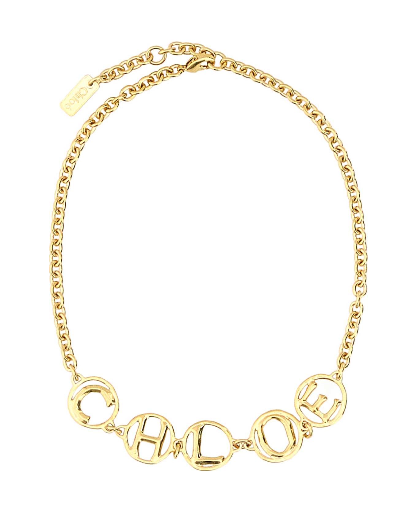 Chloé Gold Metal Chloã© Script Chocker - GOLD