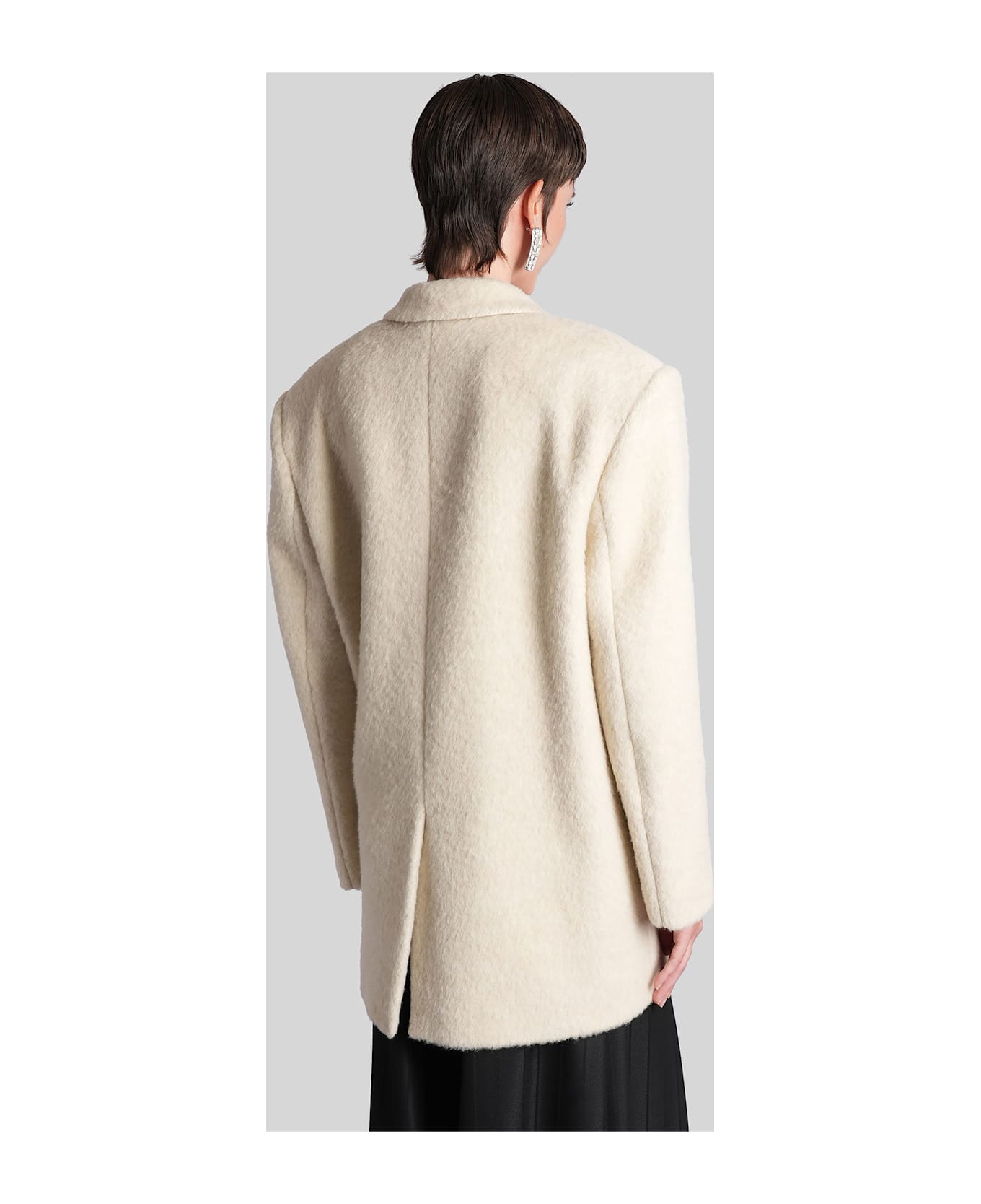 The Andamane Teresa Coat In Beige Wool - beige