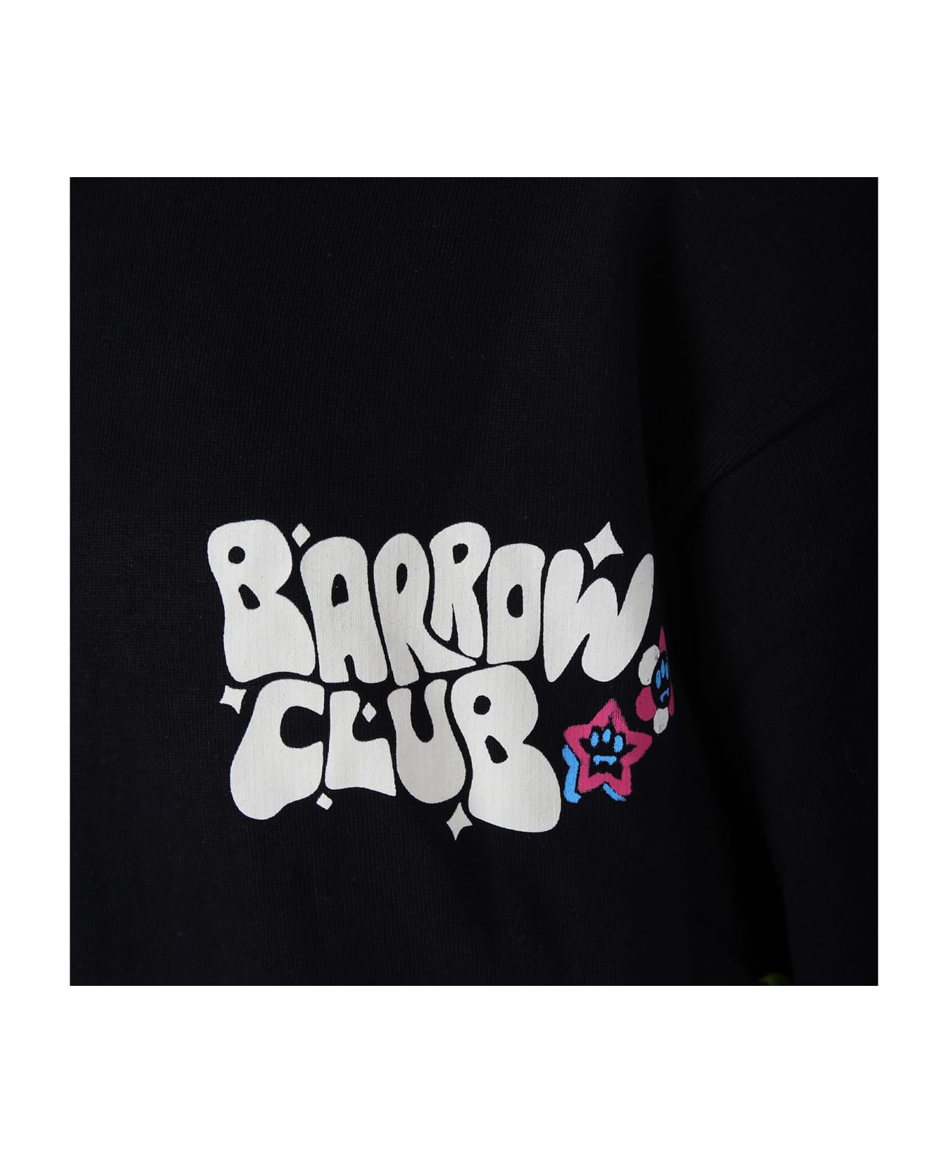 Barrow Black Sweatshirt For Girl With Logo - Black