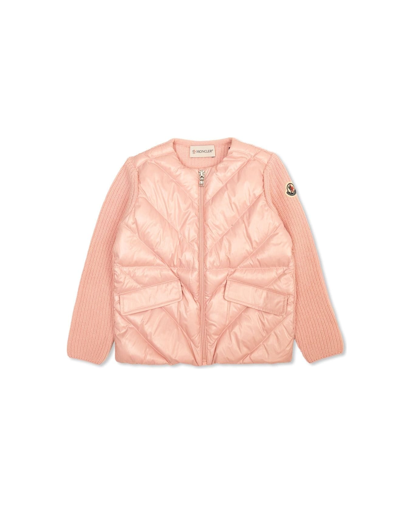 Moncler Pink Cadigan Baby Girl - Pink