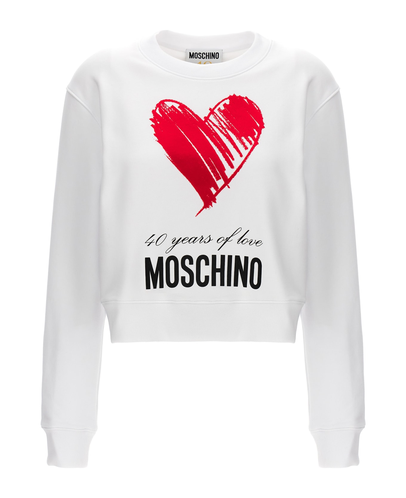 Moschino '40 Years Of Love' Sweatshirt - White フリース