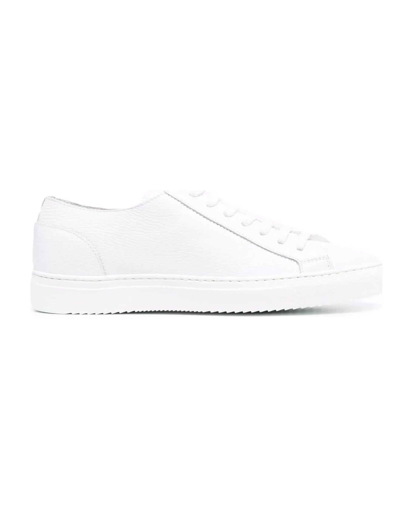 Doucal's White Leather Sneakers