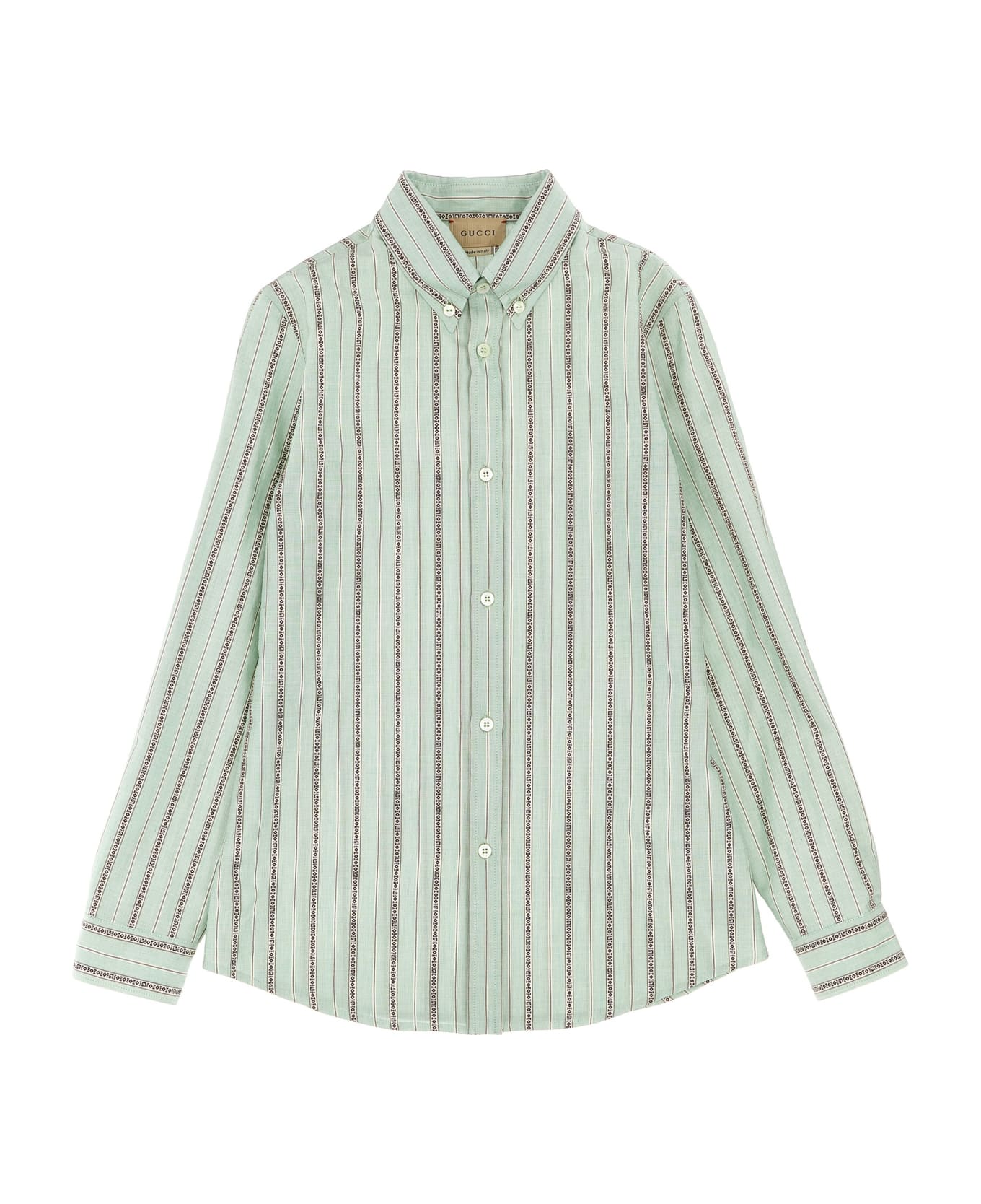 Gucci Patterned Striped Shirt - Green