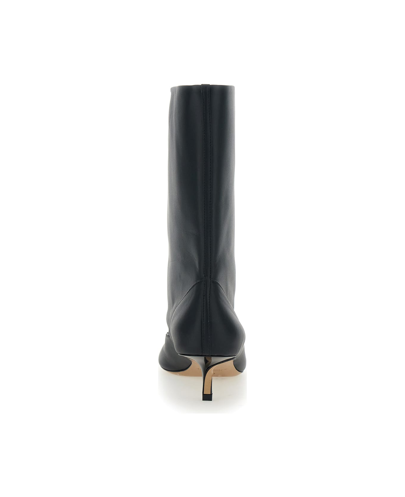 Jacquemus 
les Bottes Tourni
 Black Ankle Boots With Pointed Toe And Low Stiletto Heel In Leather Woman - Black